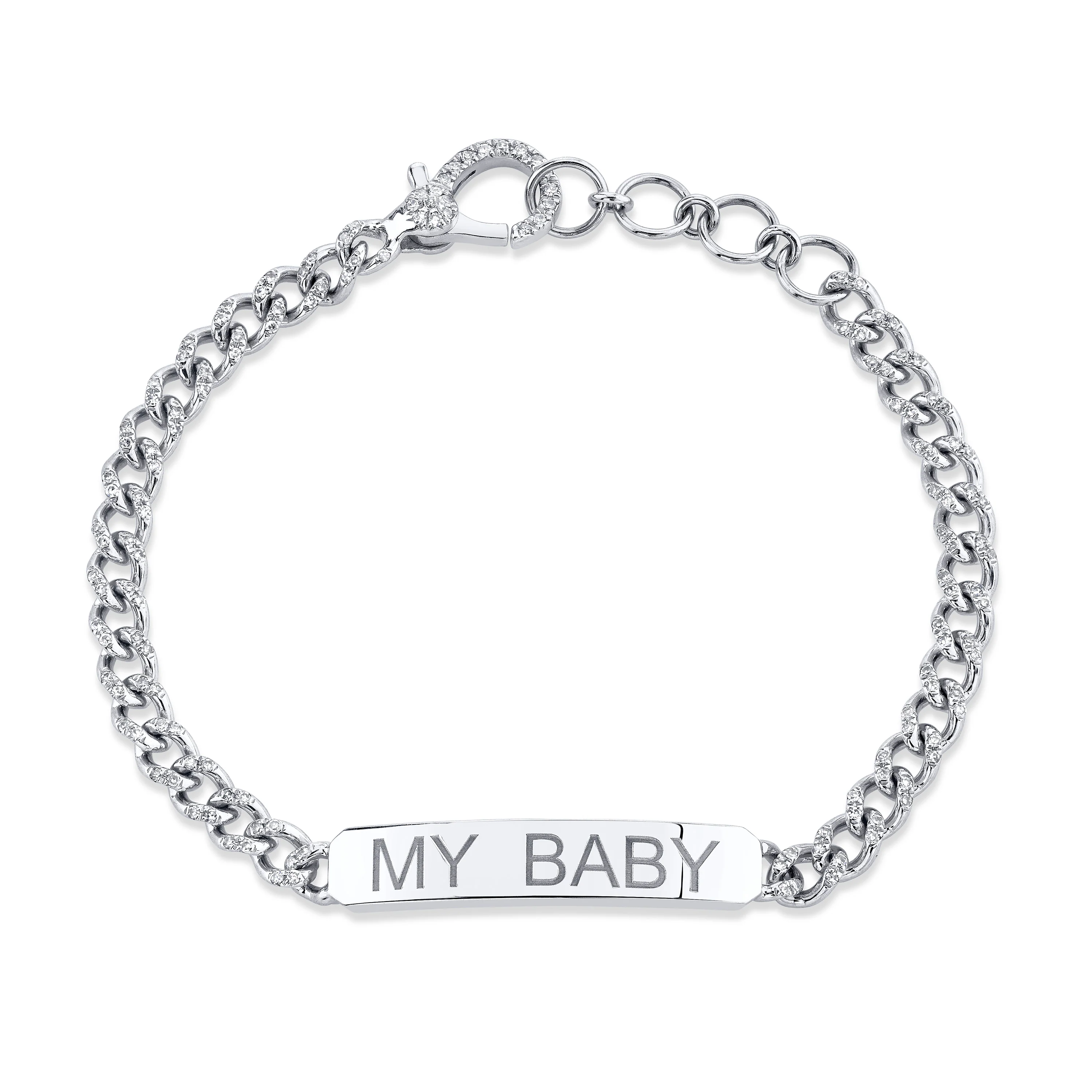 MINI ME DIAMOND CUSTOM ID BAR LINK BRACELET - Image 3