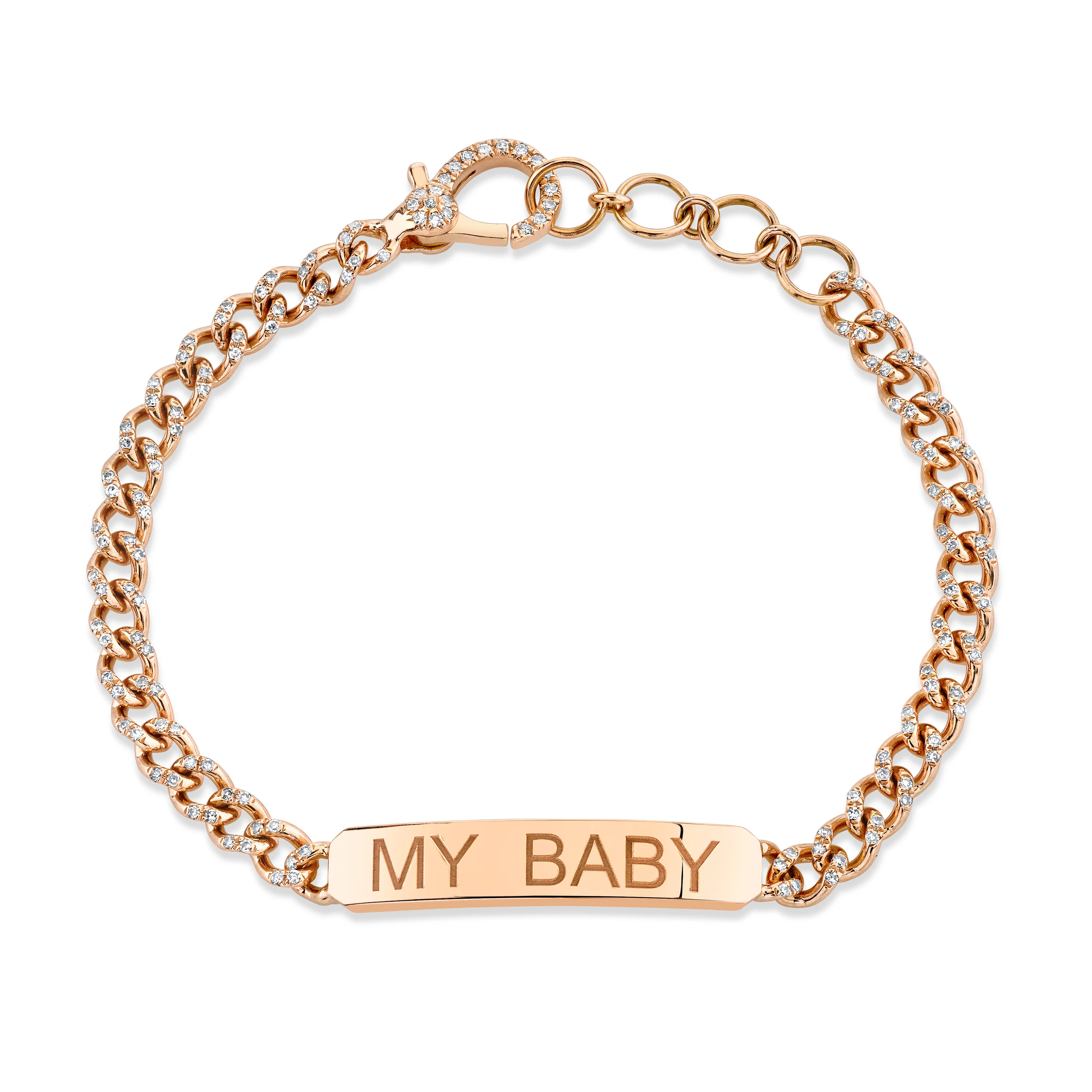 MINI ME DIAMOND CUSTOM ID BAR LINK BRACELET - Image 4