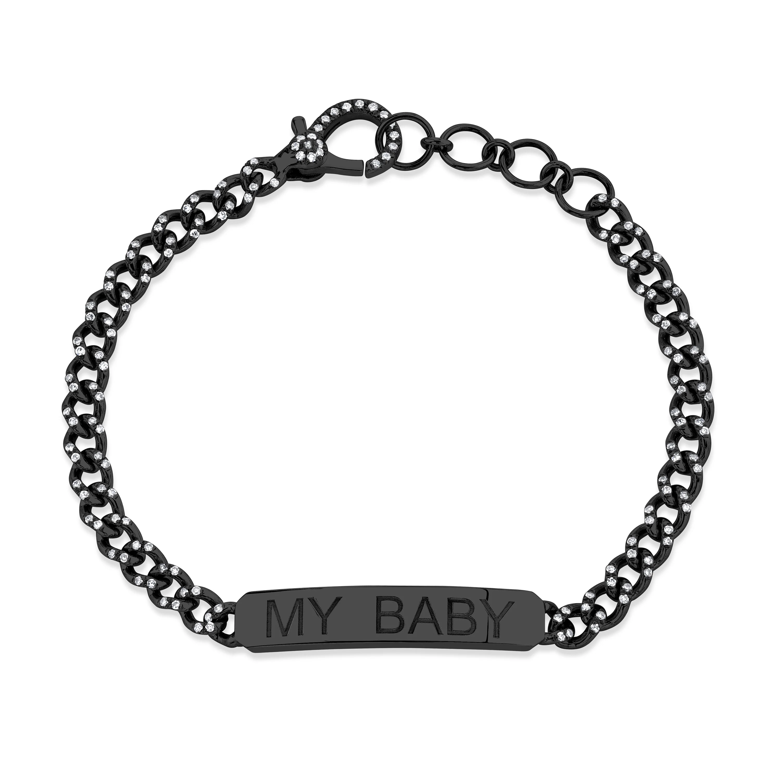 MINI ME DIAMOND CUSTOM ID BAR LINK BRACELET - Image 5