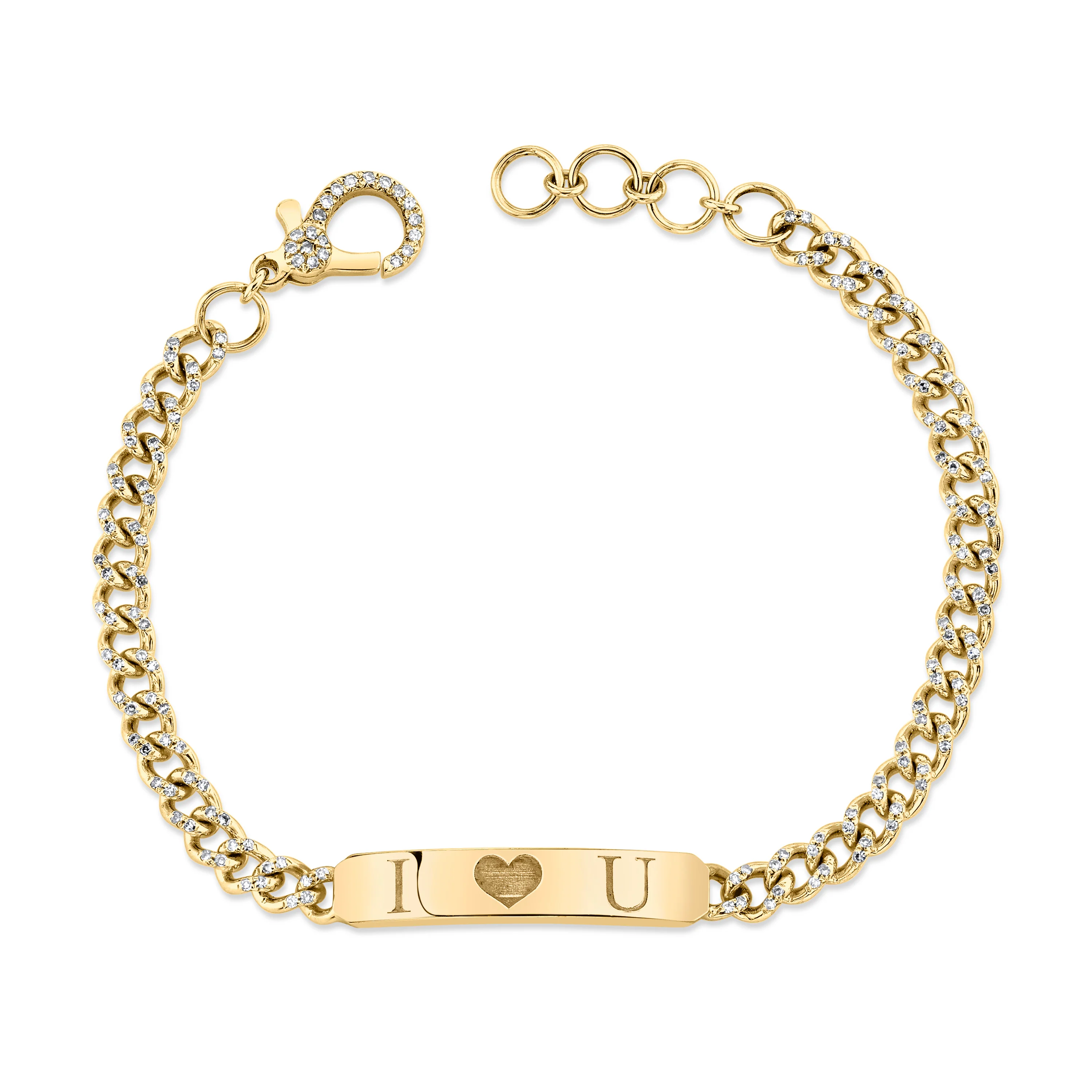 MINI ME DIAMOND CUSTOM ID BAR LINK BRACELET - Image 6