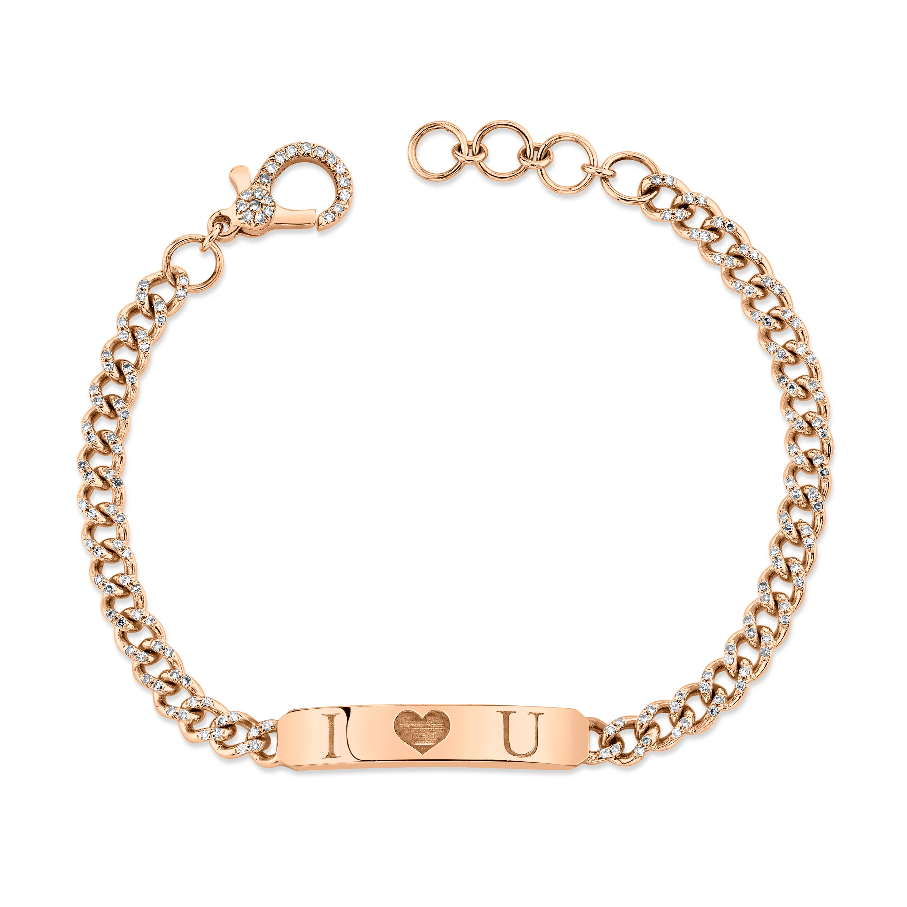 MINI ME DIAMOND CUSTOM ID BAR LINK BRACELET - Image 7