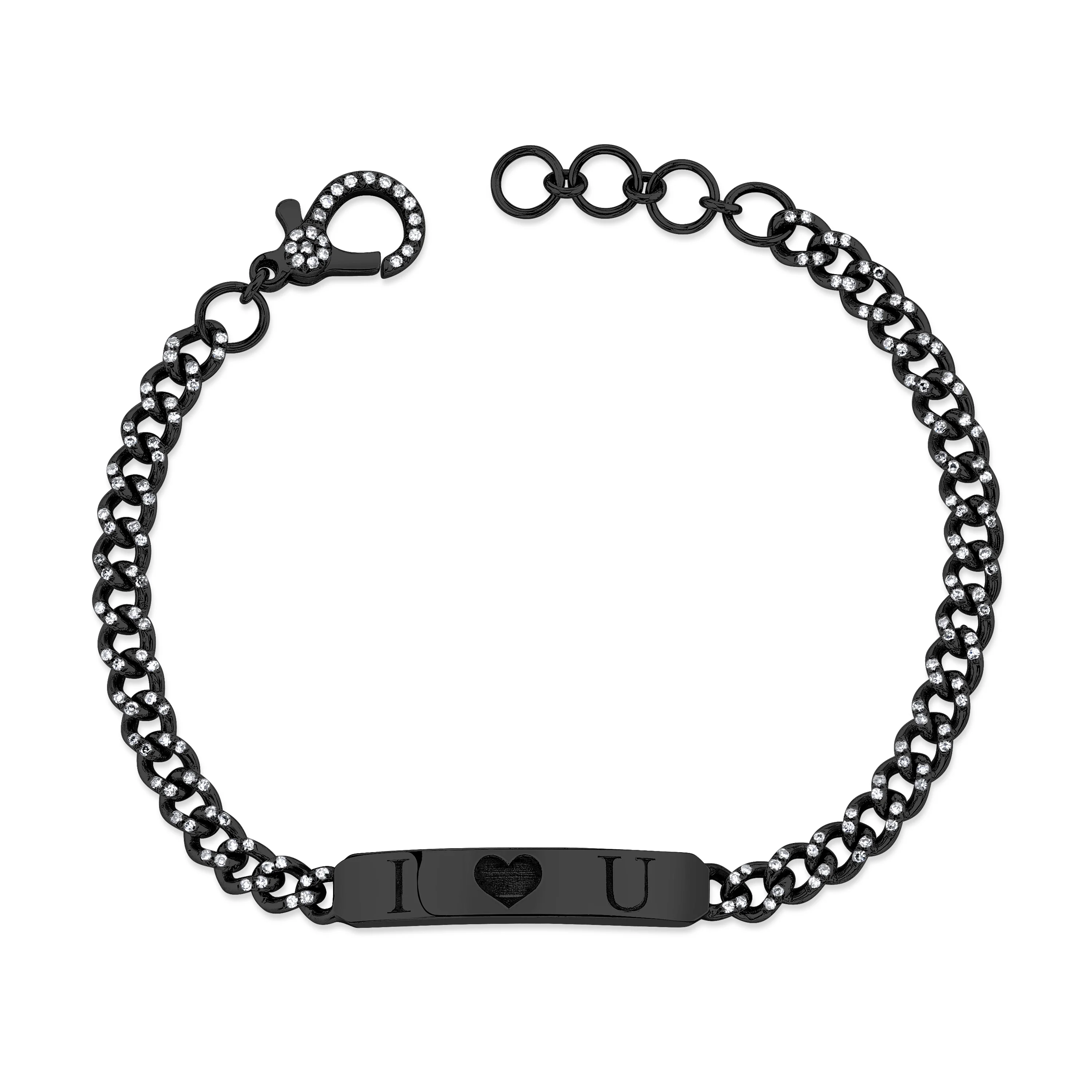 MINI ME DIAMOND CUSTOM ID BAR LINK BRACELET - Image 8