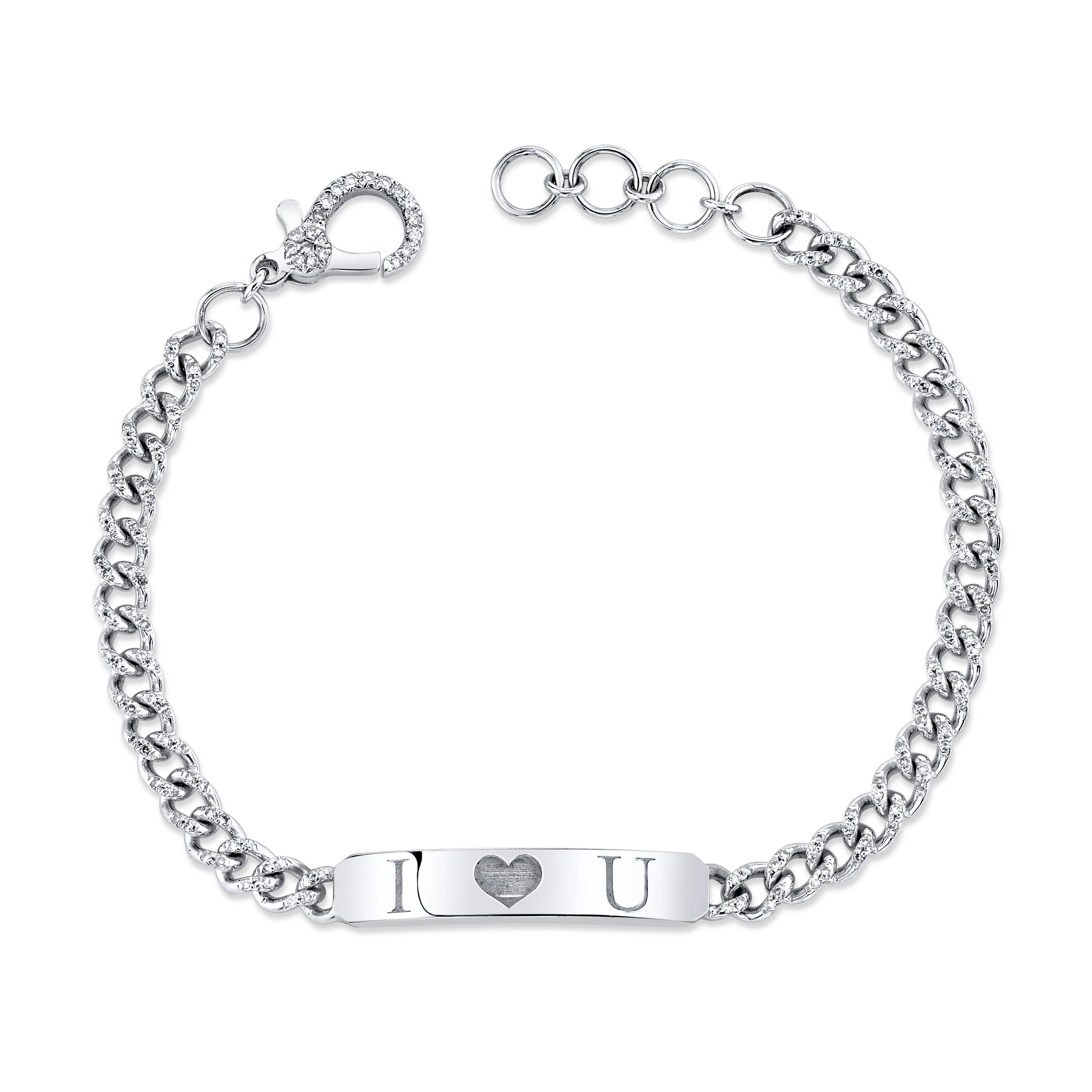 MINI ME DIAMOND CUSTOM ID BAR LINK BRACELET - Image 9