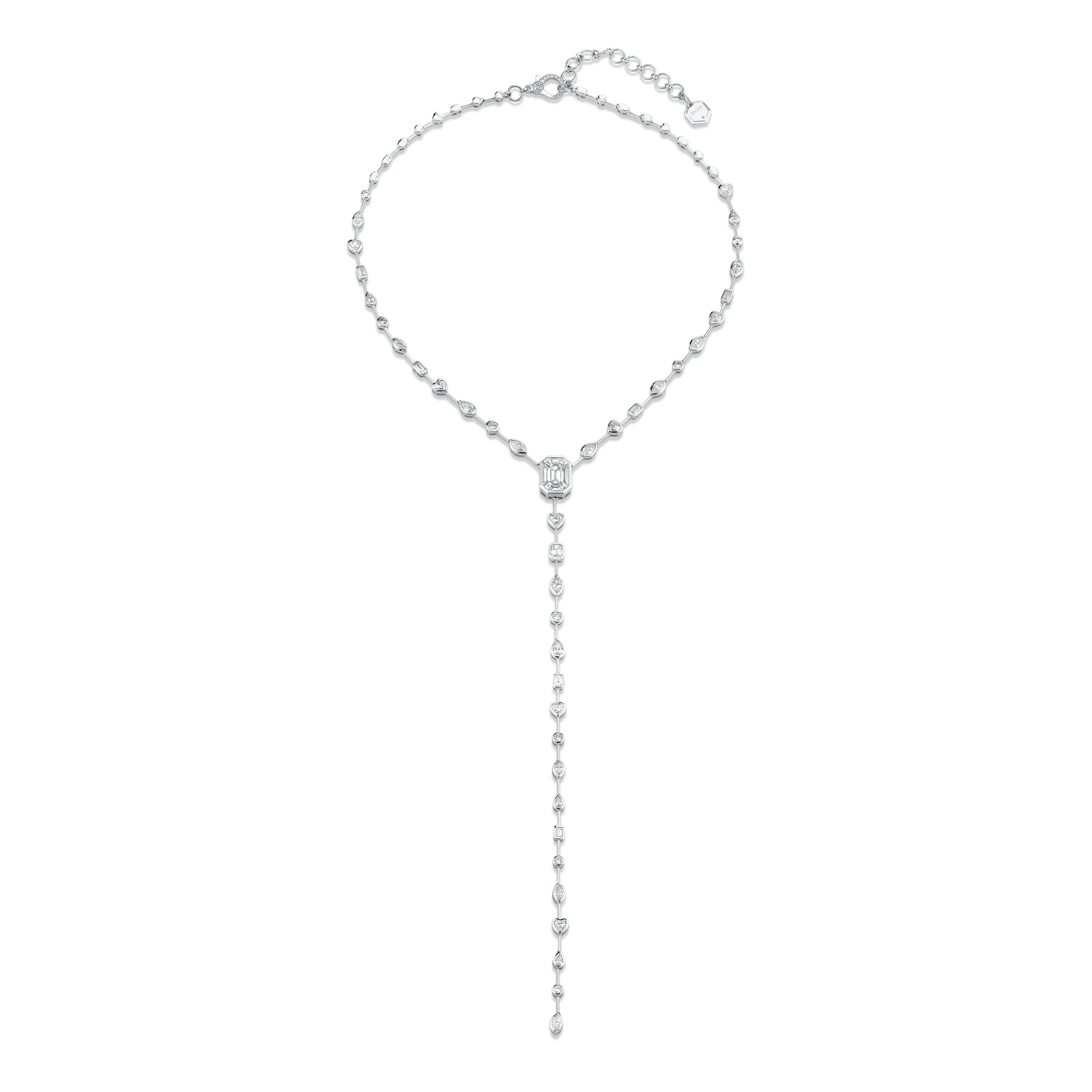 MIXED DIAMOND ILLUSION Y NECKLACE - Image 7