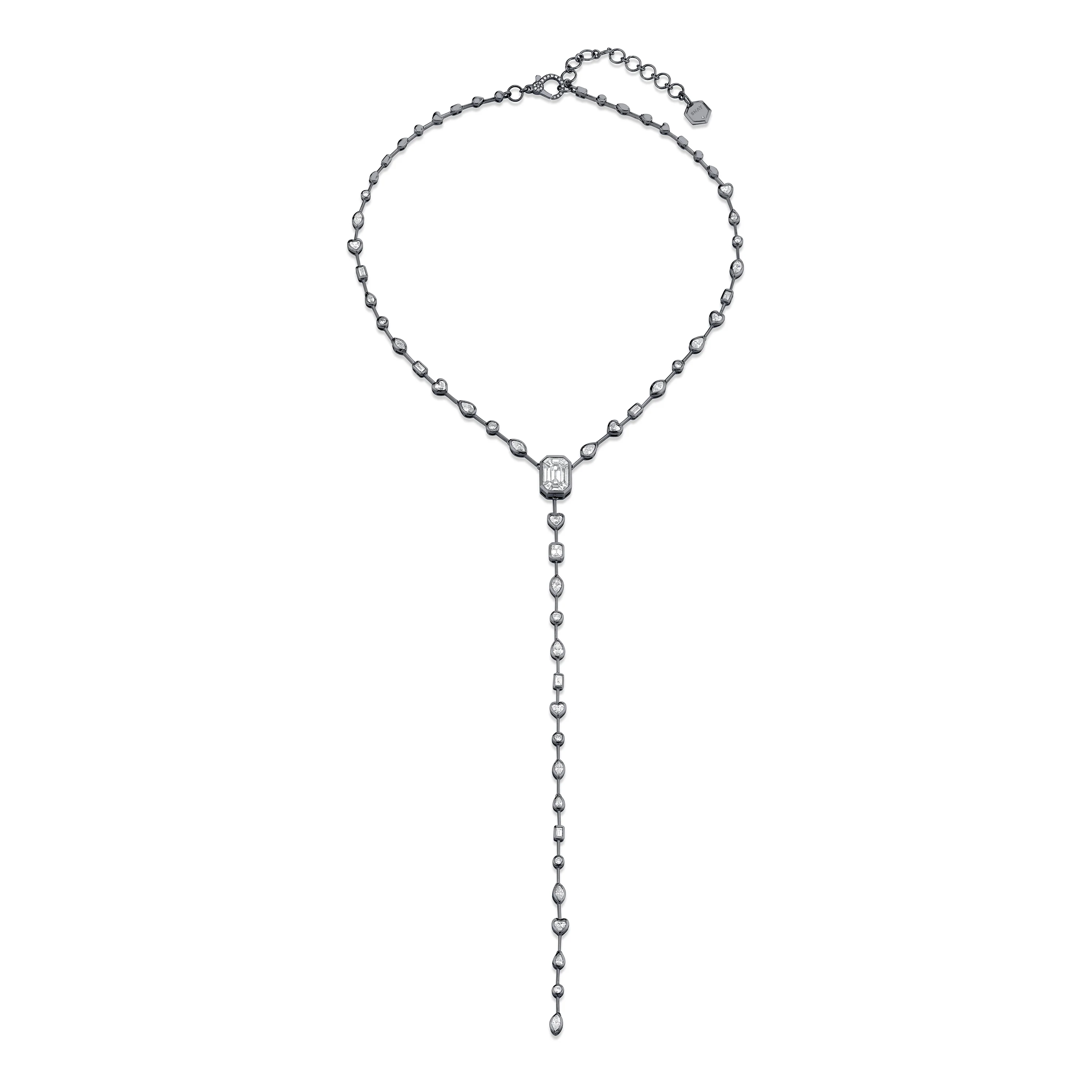 MIXED DIAMOND ILLUSION Y NECKLACE - Image 9