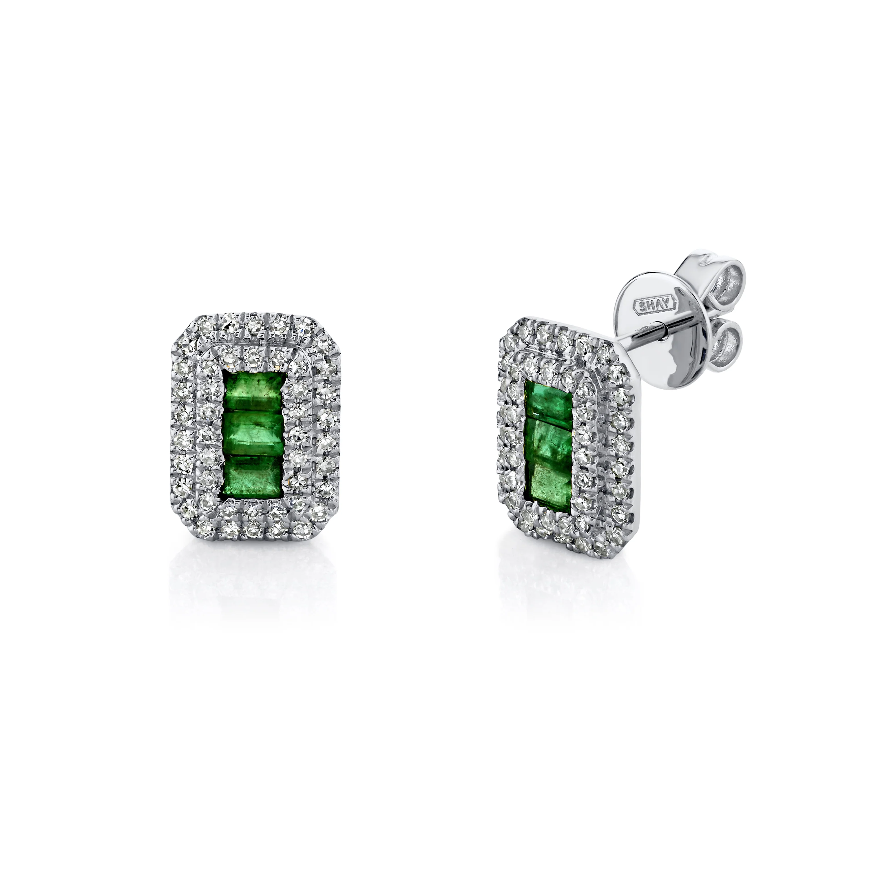 EMERALD & DIAMOND SCALES STUDS - Image 2