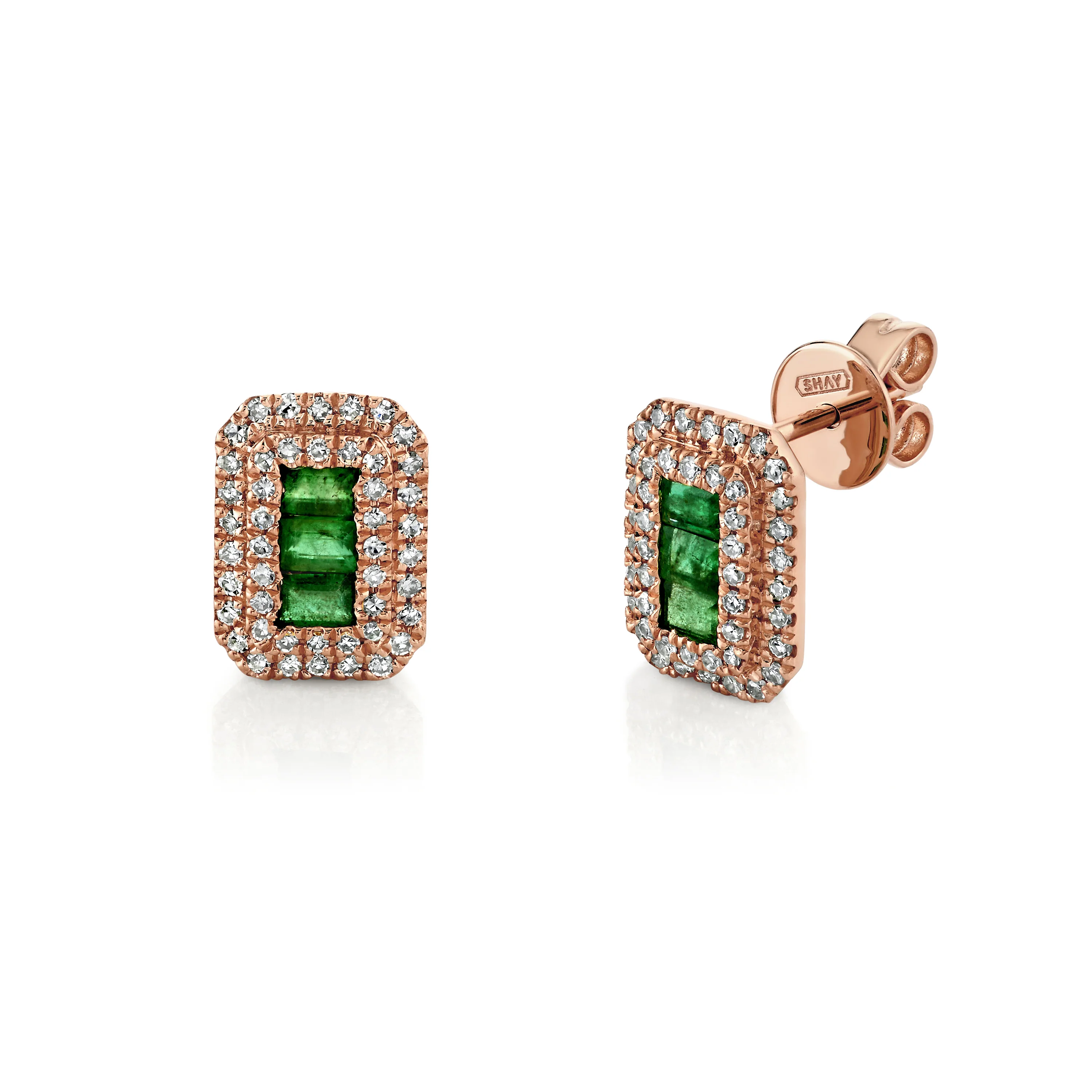 EMERALD & DIAMOND SCALES STUDS - Image 3
