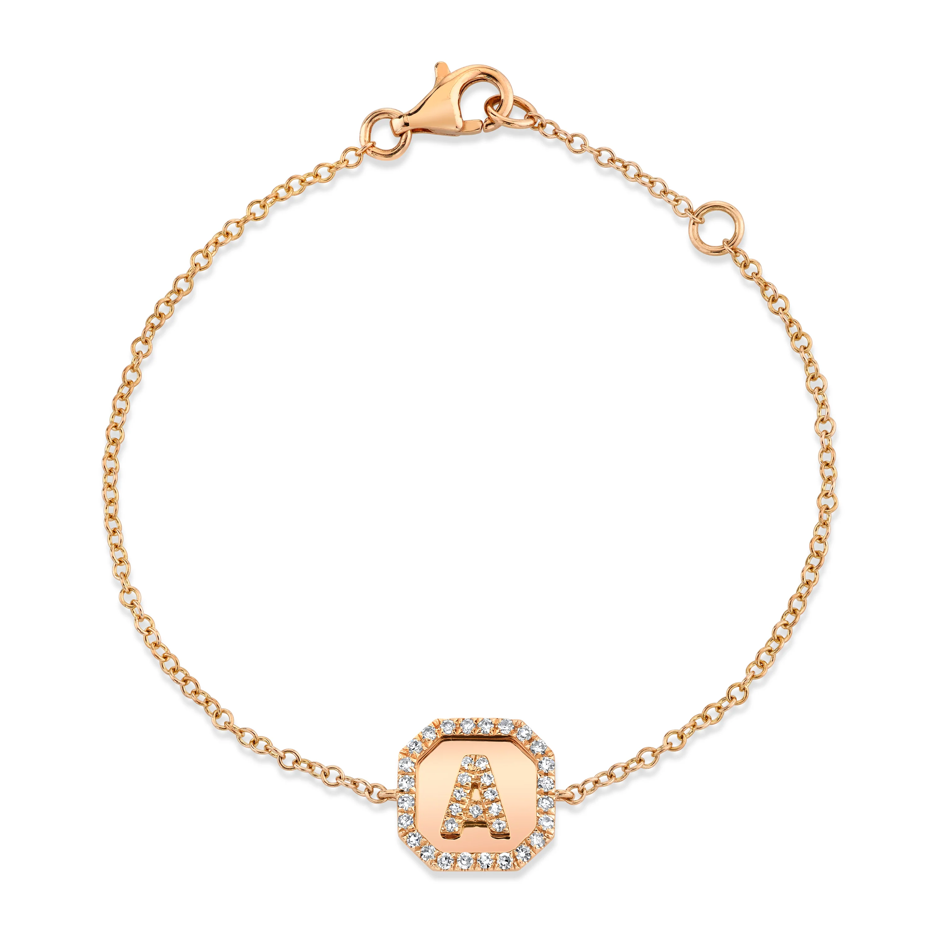 MINI ME DIAMOND PAVE BABY INITAL NAMEPLATE BRACELET