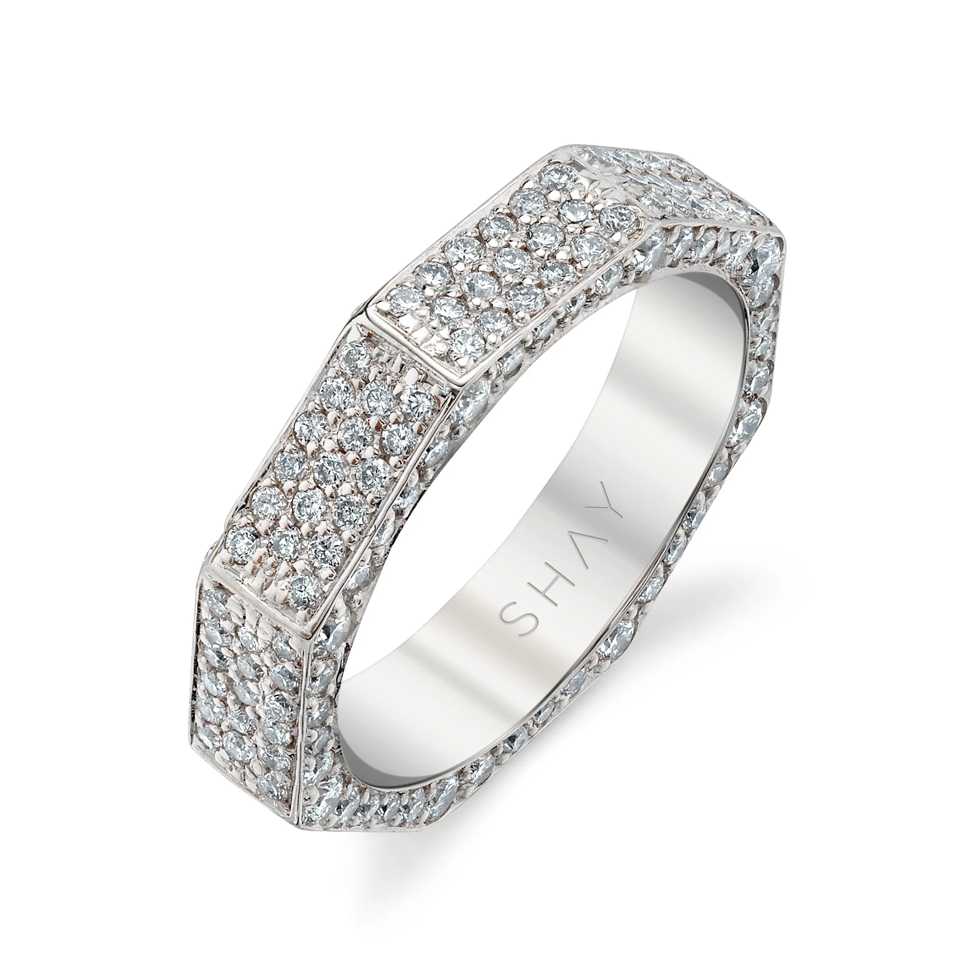 READY TO SHIP DIAMOND PAVE BOLTED RING