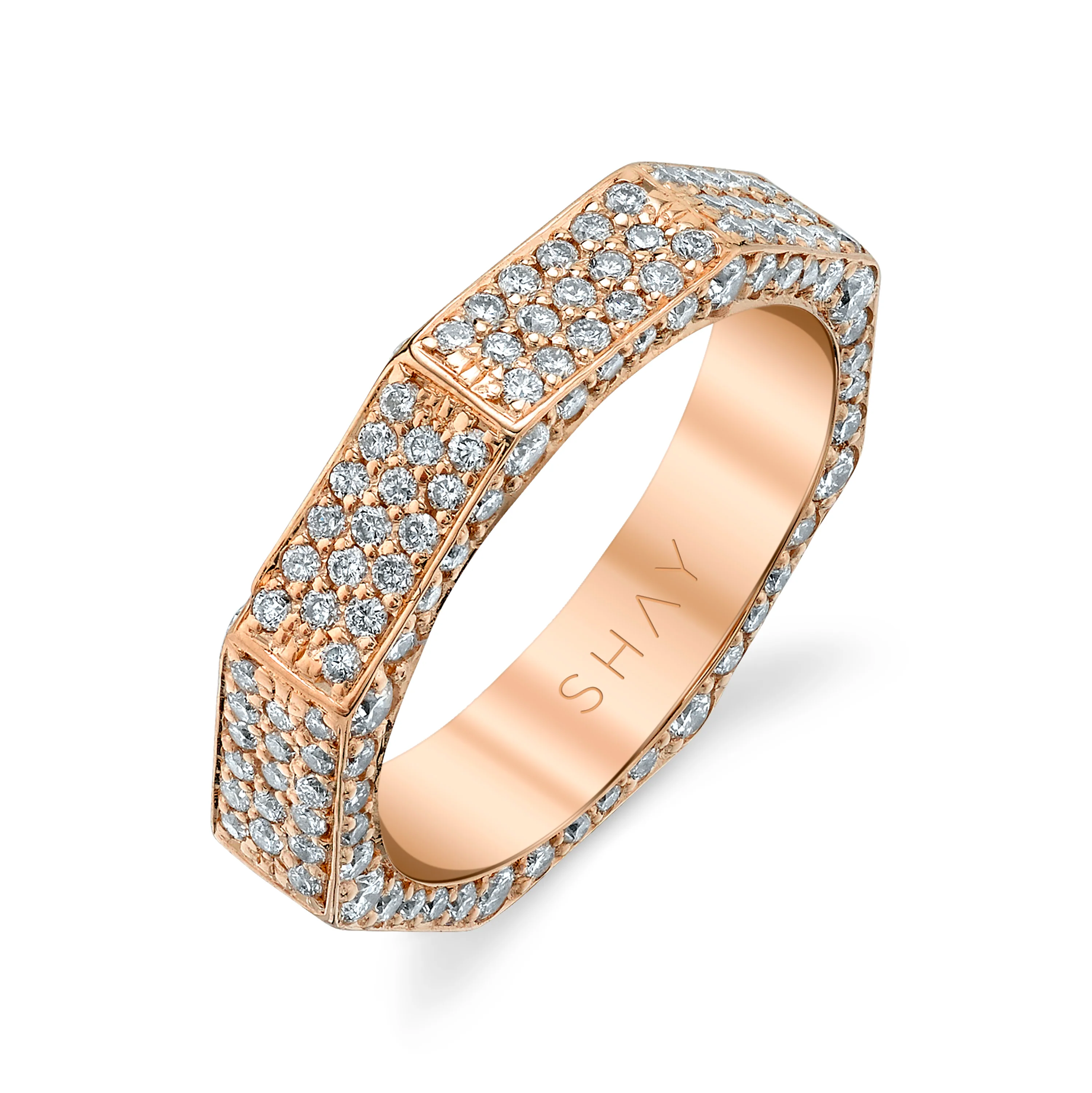 READY TO SHIP DIAMOND PAVE BOLTED RING - Image 3