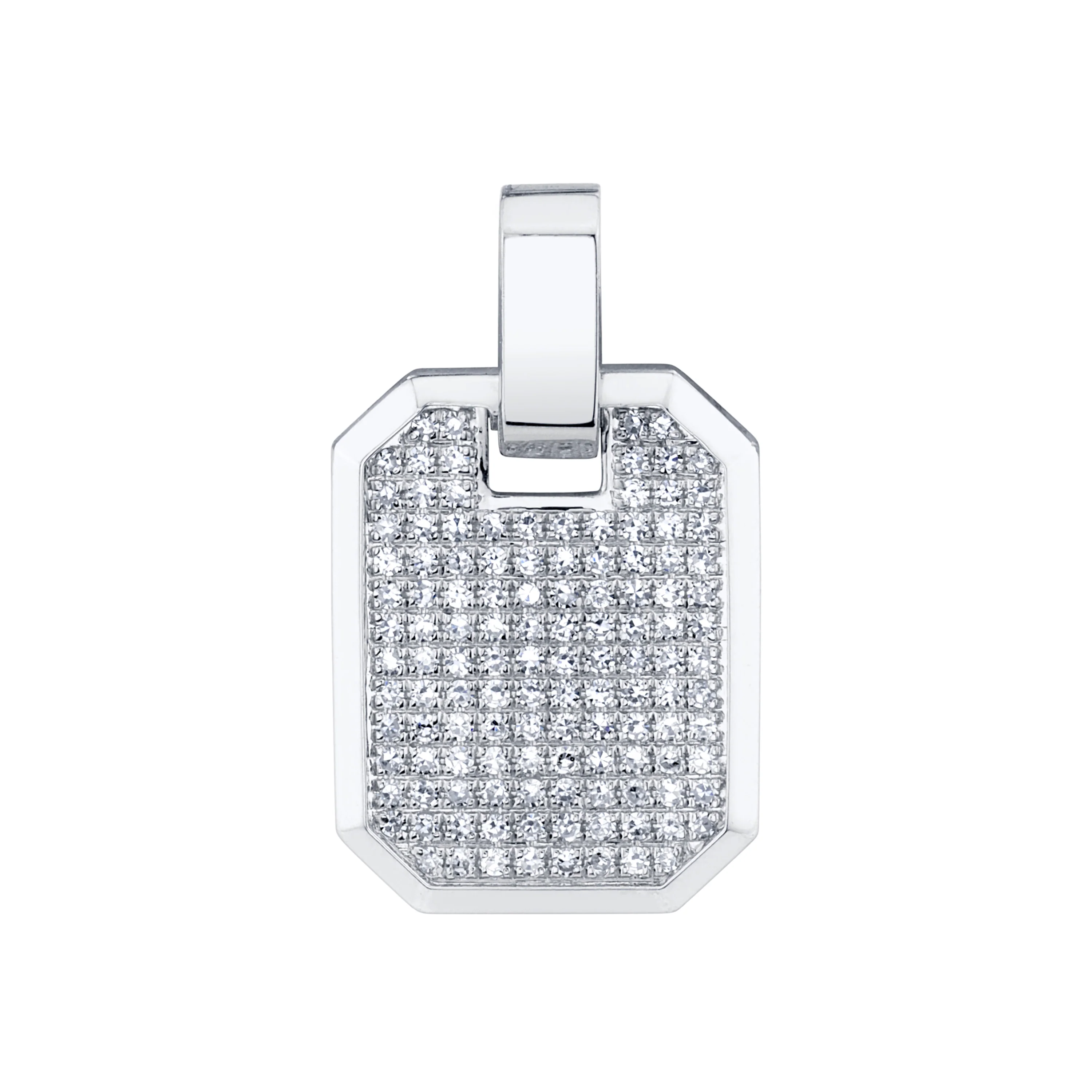 DIAMOND PAVE NAMEPLATE PENDANT - Image 3