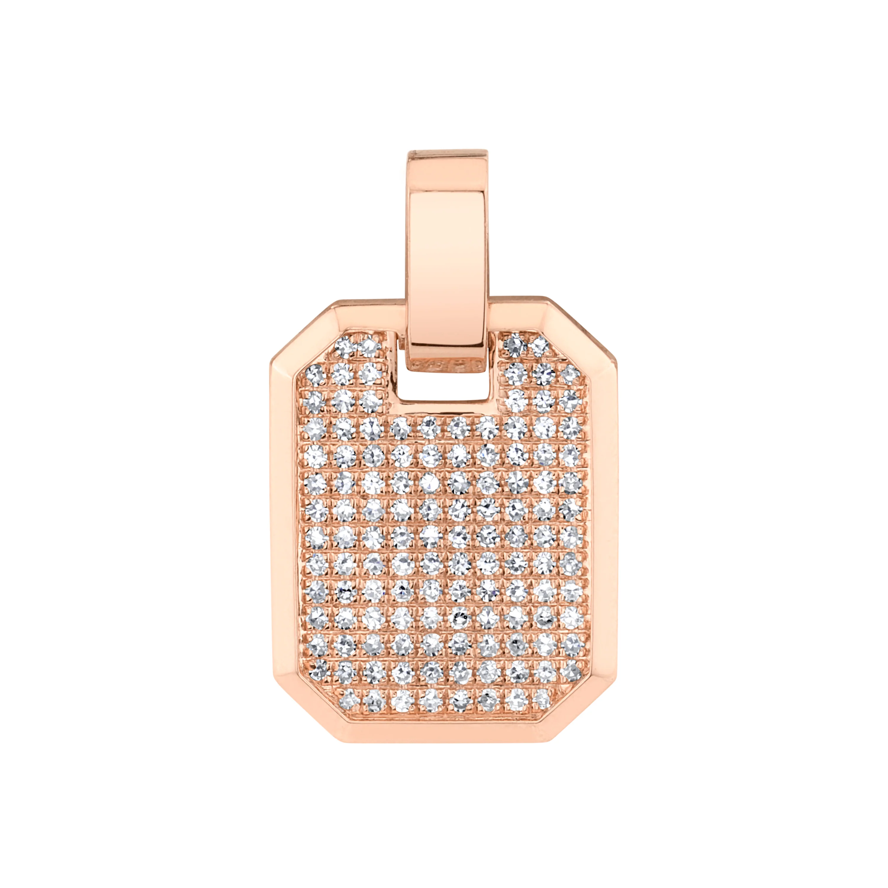 DIAMOND PAVE NAMEPLATE PENDANT - Image 4