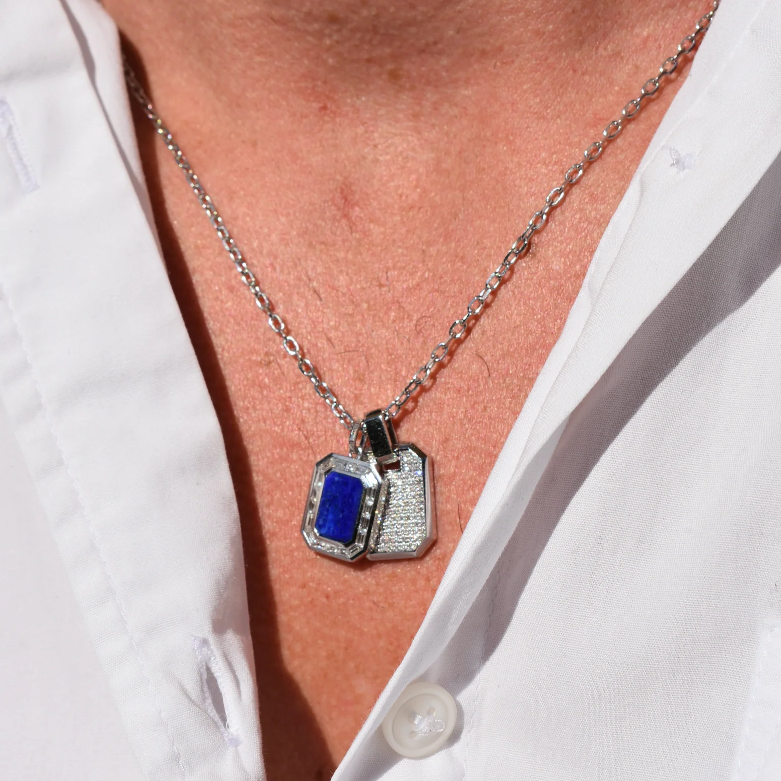 DIAMOND PAVE NAMEPLATE PENDANT - Image 6