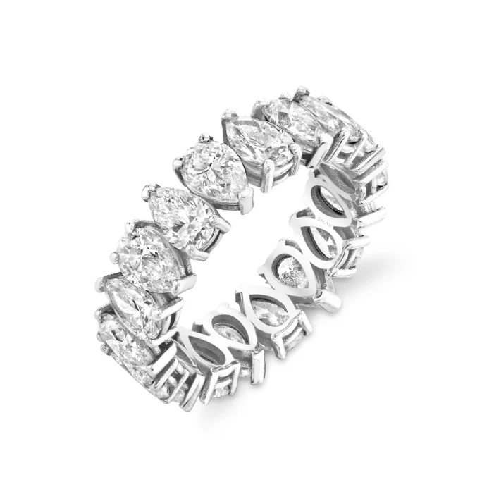DIAMOND PEAR ETERNITY RING - Image 4