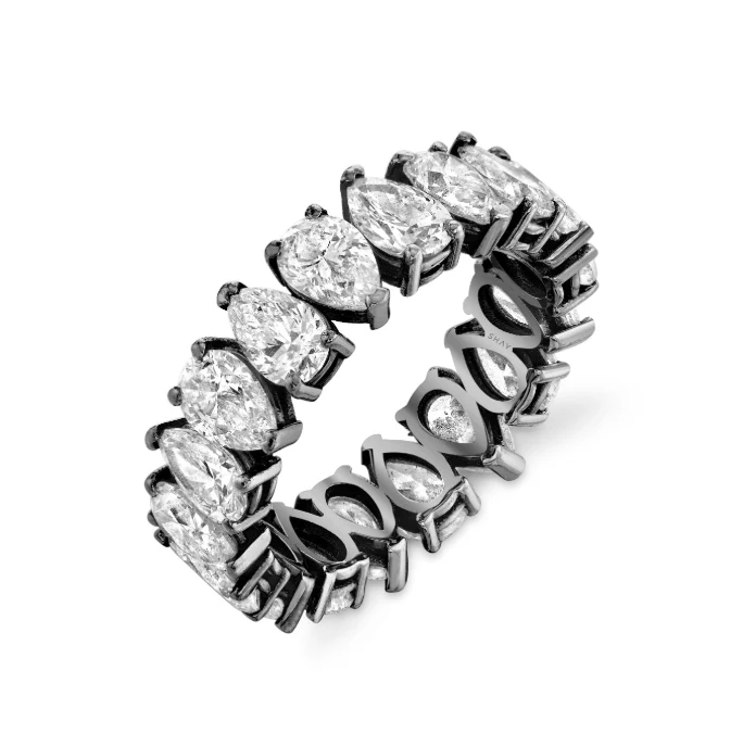 DIAMOND PEAR ETERNITY RING - Image 5