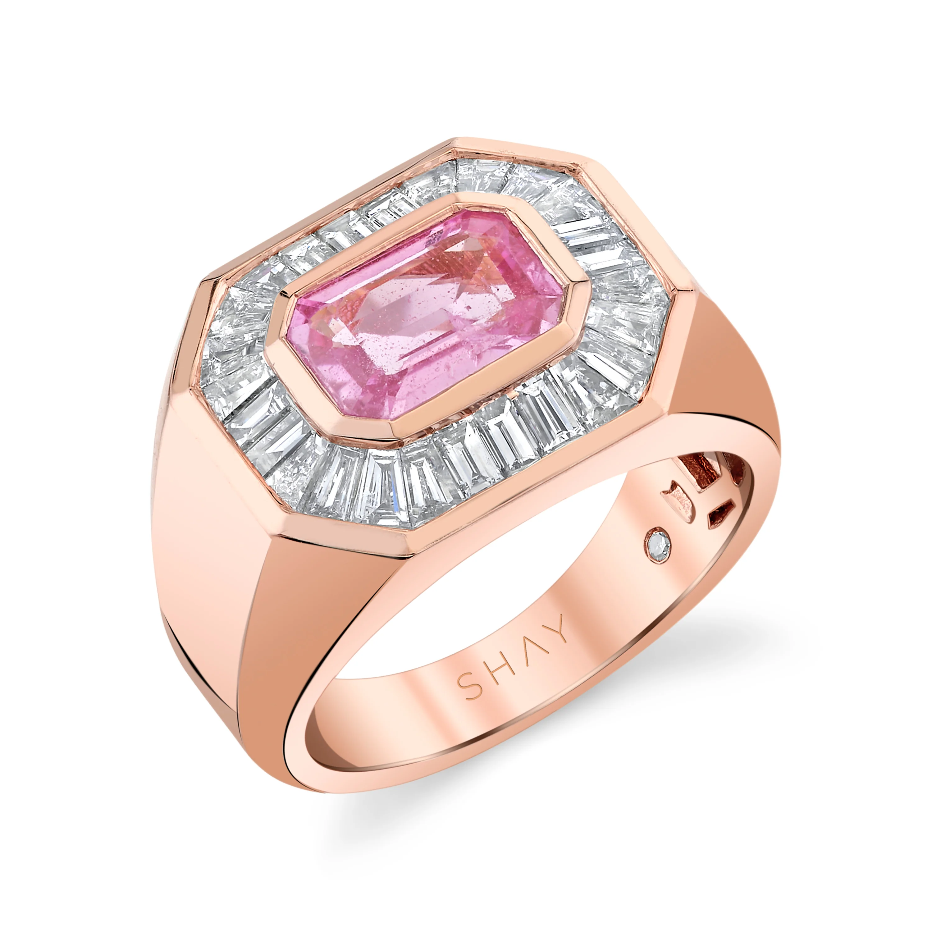 PINK SAPPHIRE & DIAMOND CHAMPIONSHIP RING - Image 4