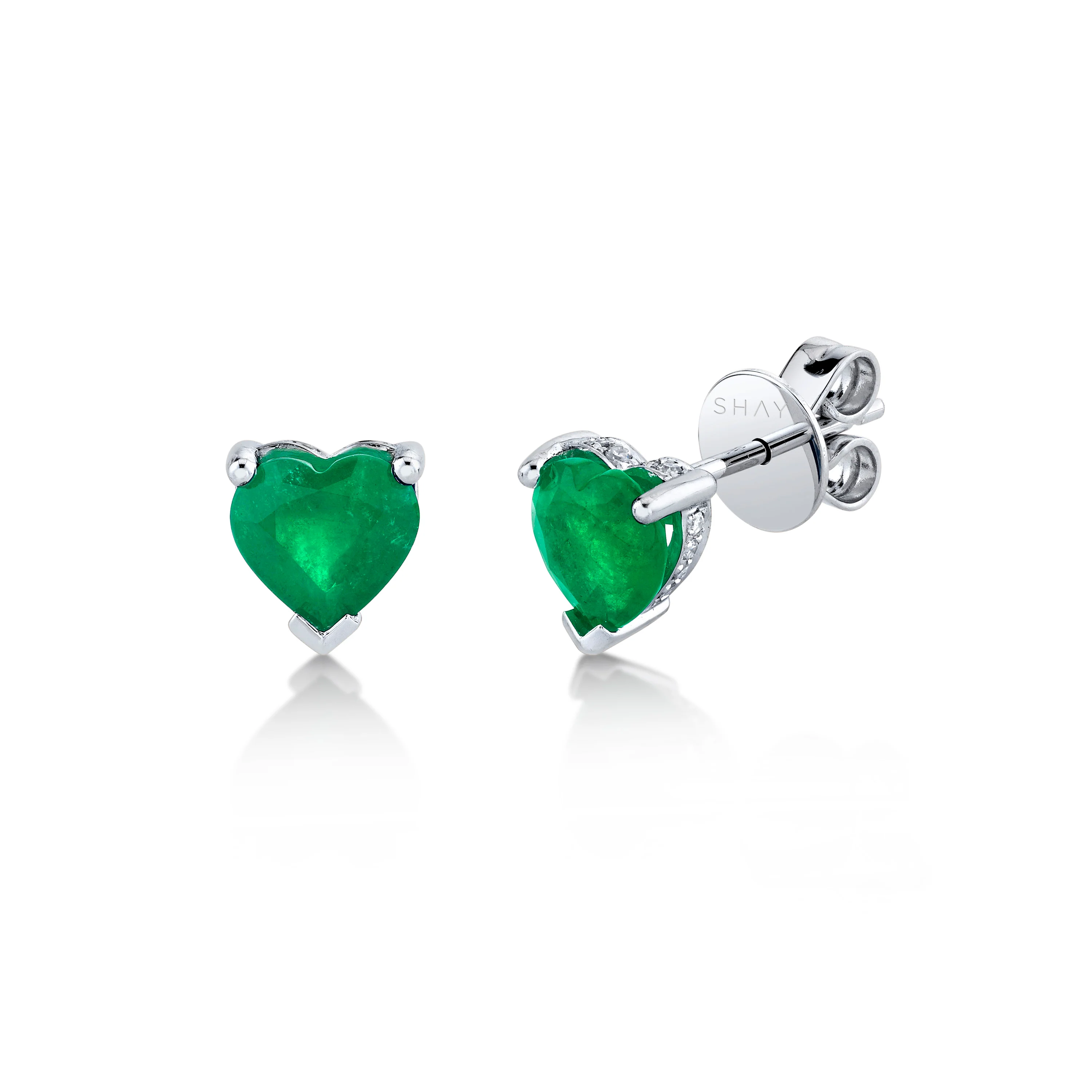 EMERALD HEART HALO STUDS - Image 3