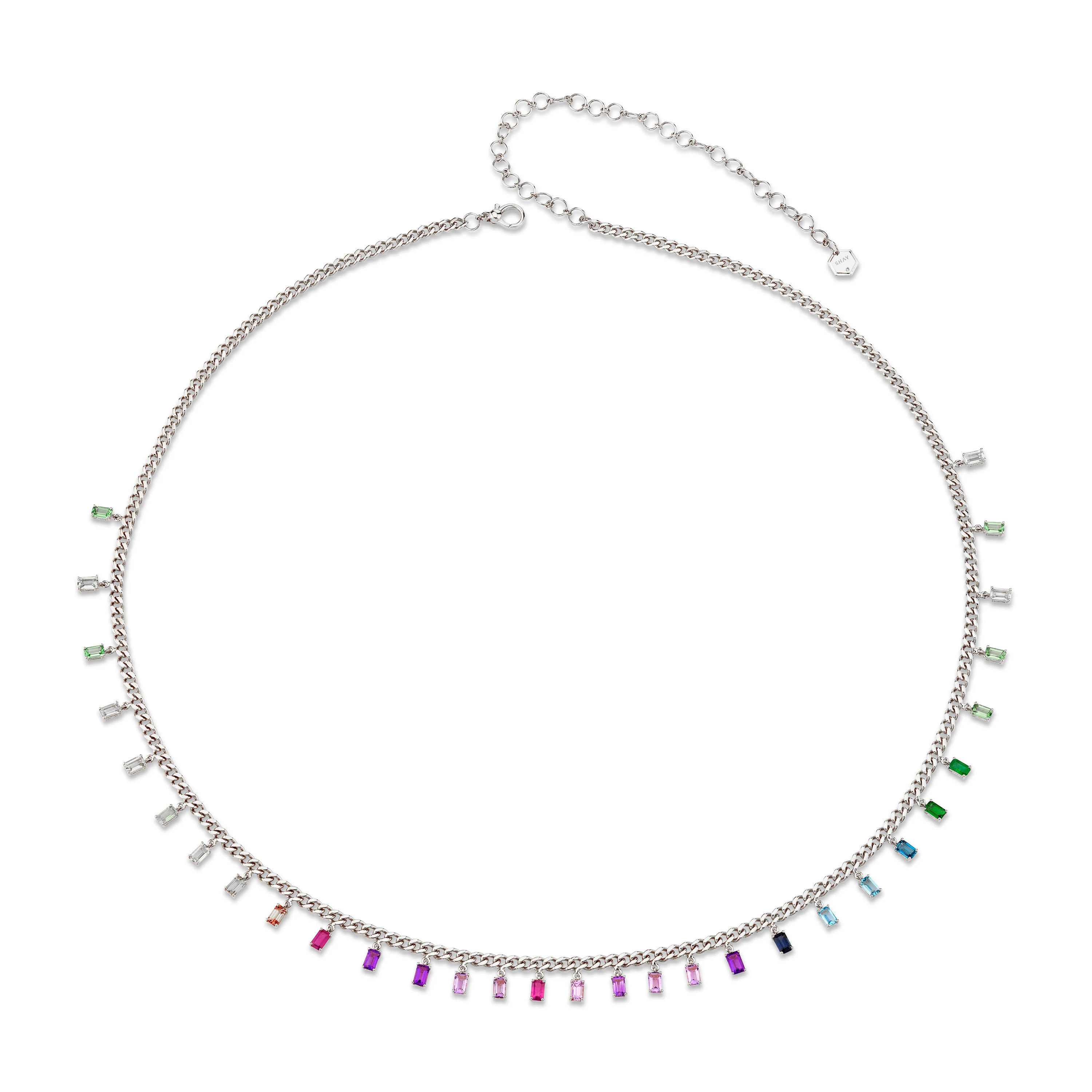 RAINBOW BAGUETTE BABY LINK BELLY CHAIN - Image 4