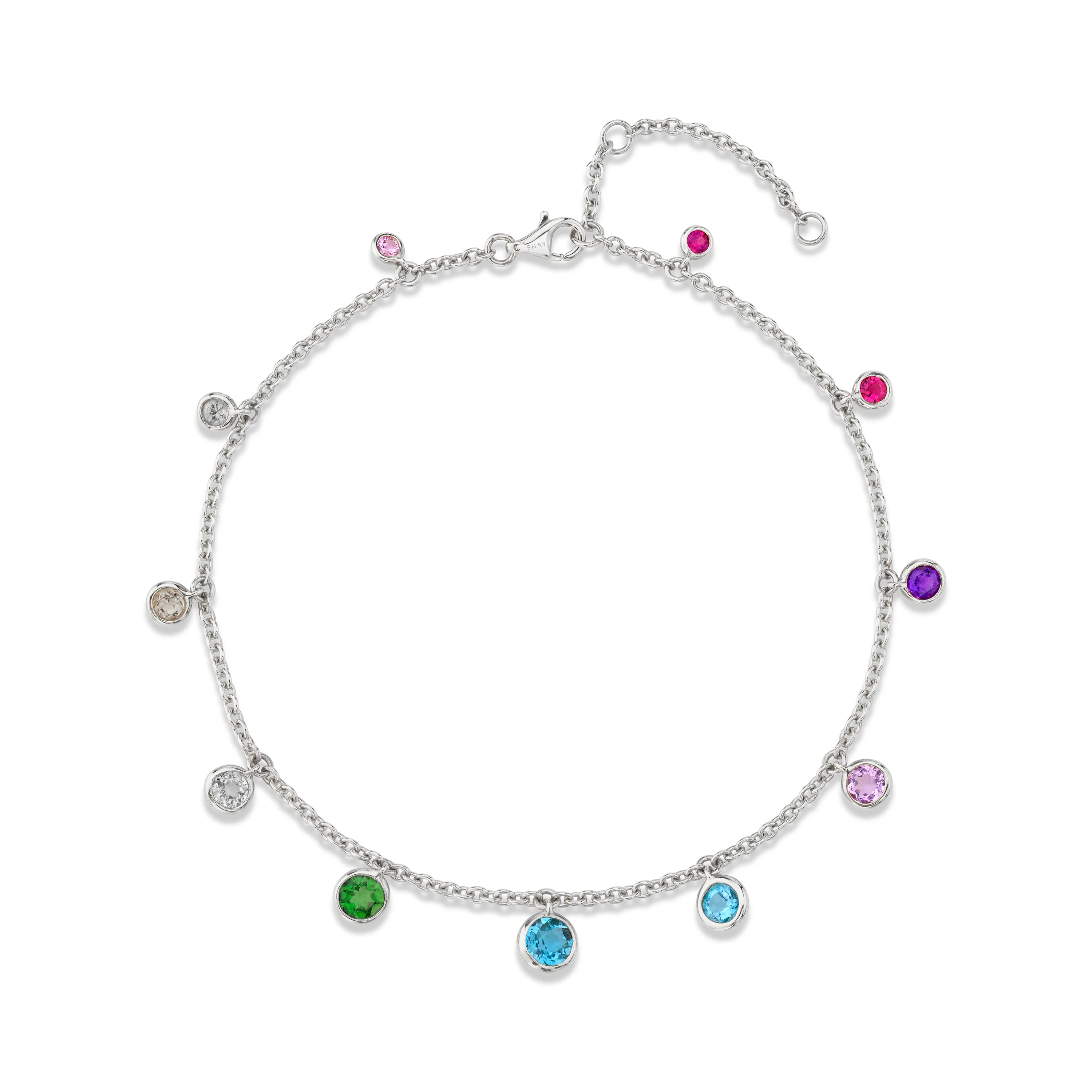 RAINBOW GRADUAL BEZEL DROP ANKLET - Image 3