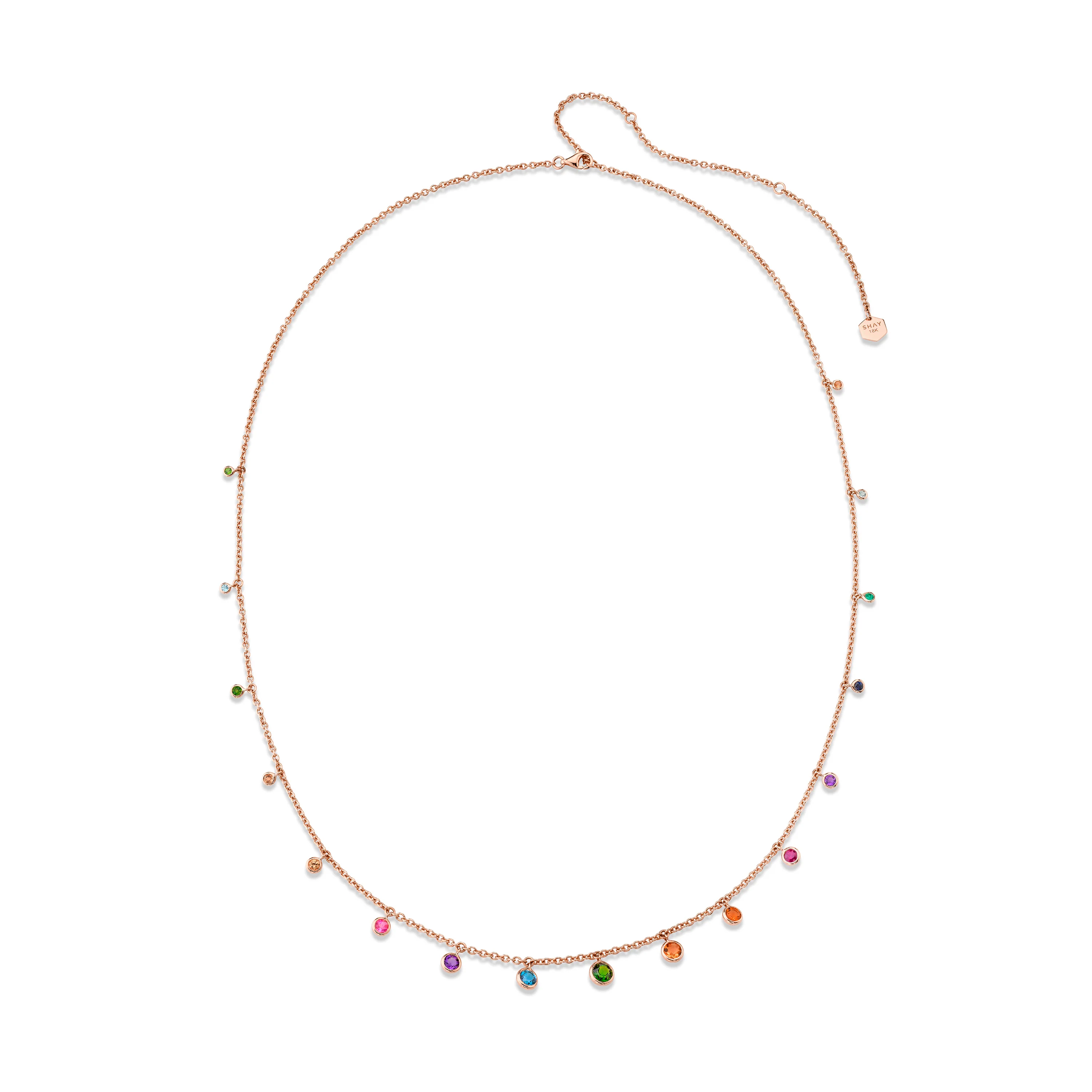 RAINBOW GRADUAL BEZEL DROP BELLY CHAIN - Image 3
