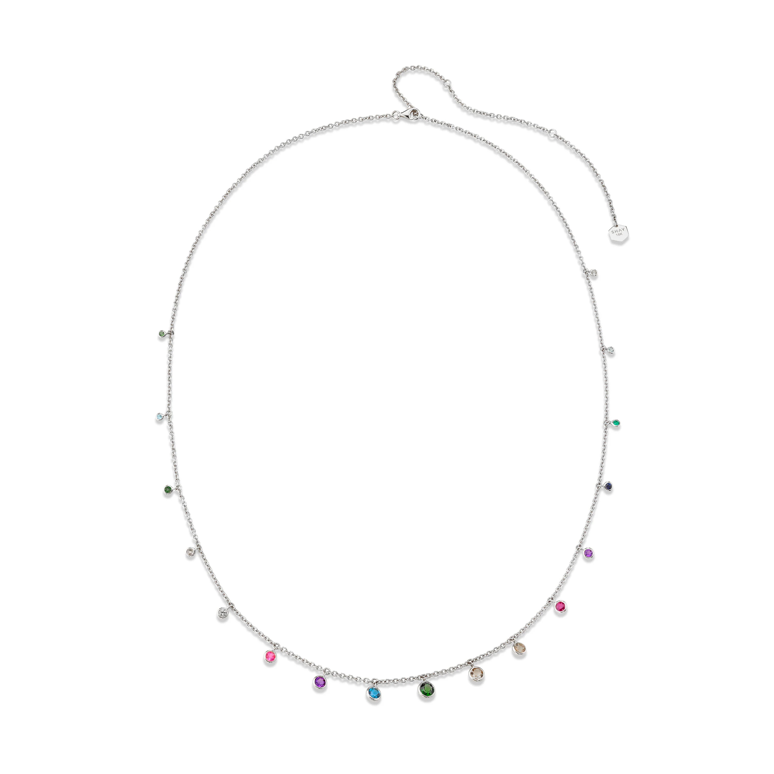 RAINBOW GRADUAL BEZEL DROP BELLY CHAIN - Image 4
