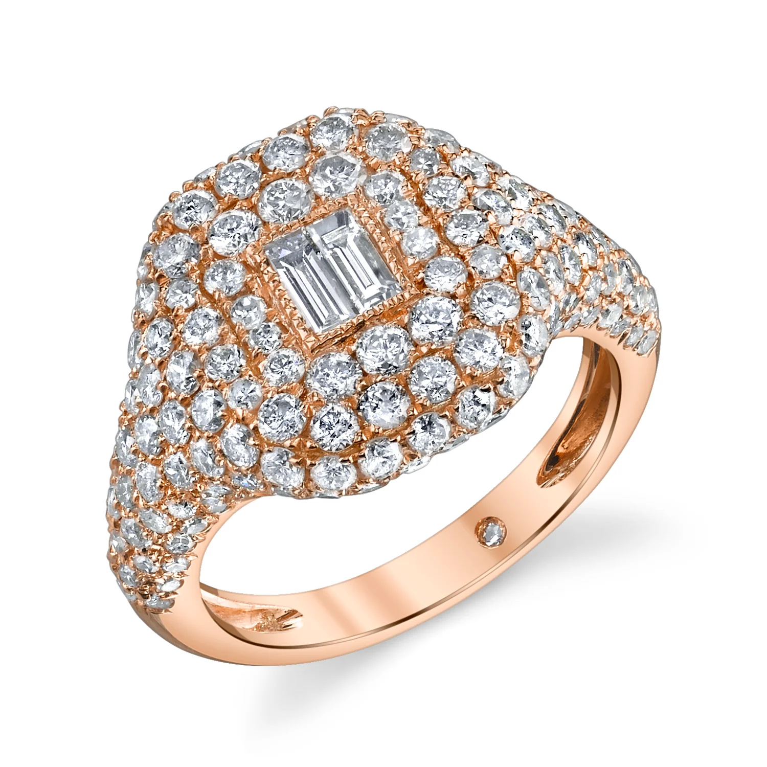 READY TO SHIP DIAMOND PAVE PINKY RING - Image 4