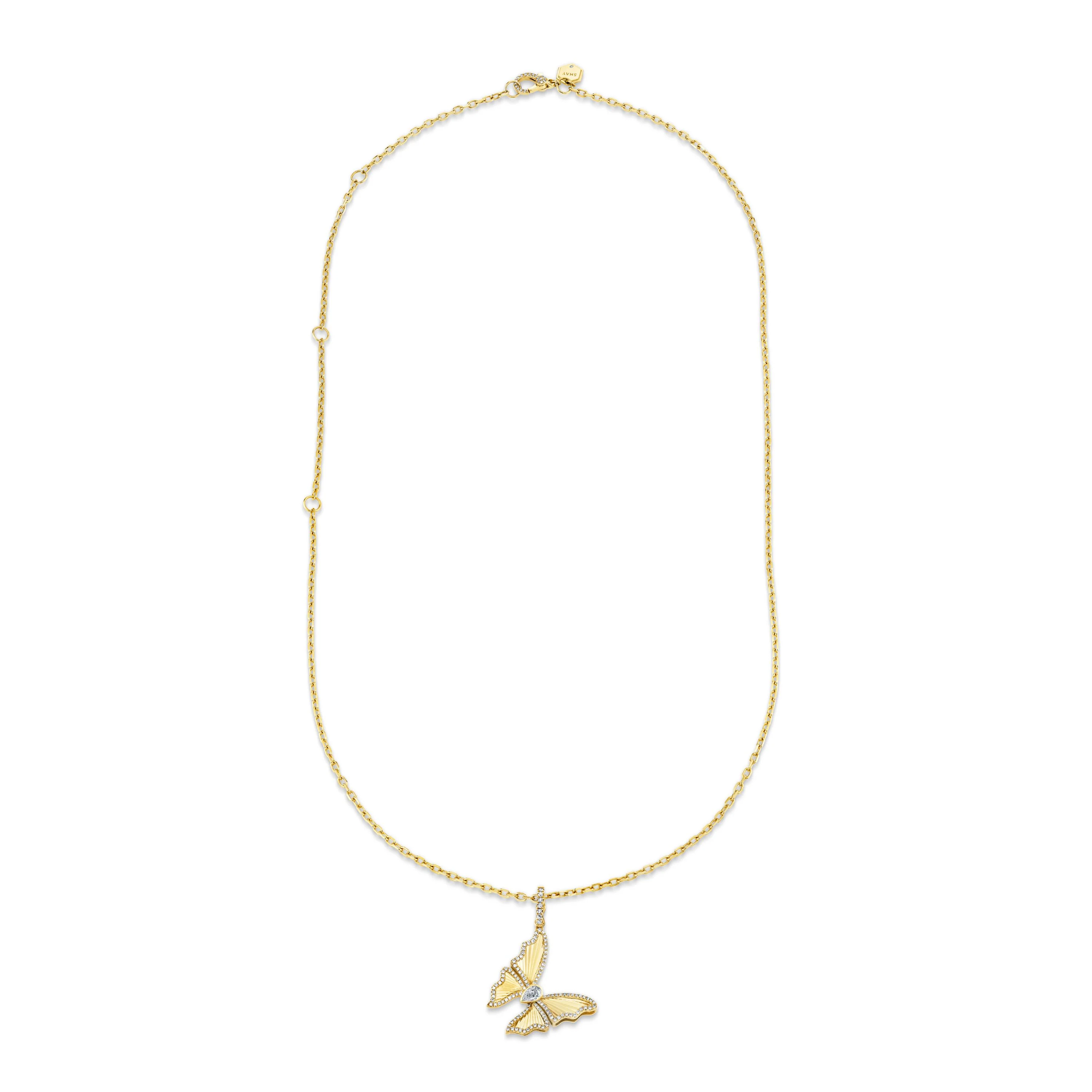 READY TO SHIP DIAMOND BUTTERFLY NECKLACE - Image 3