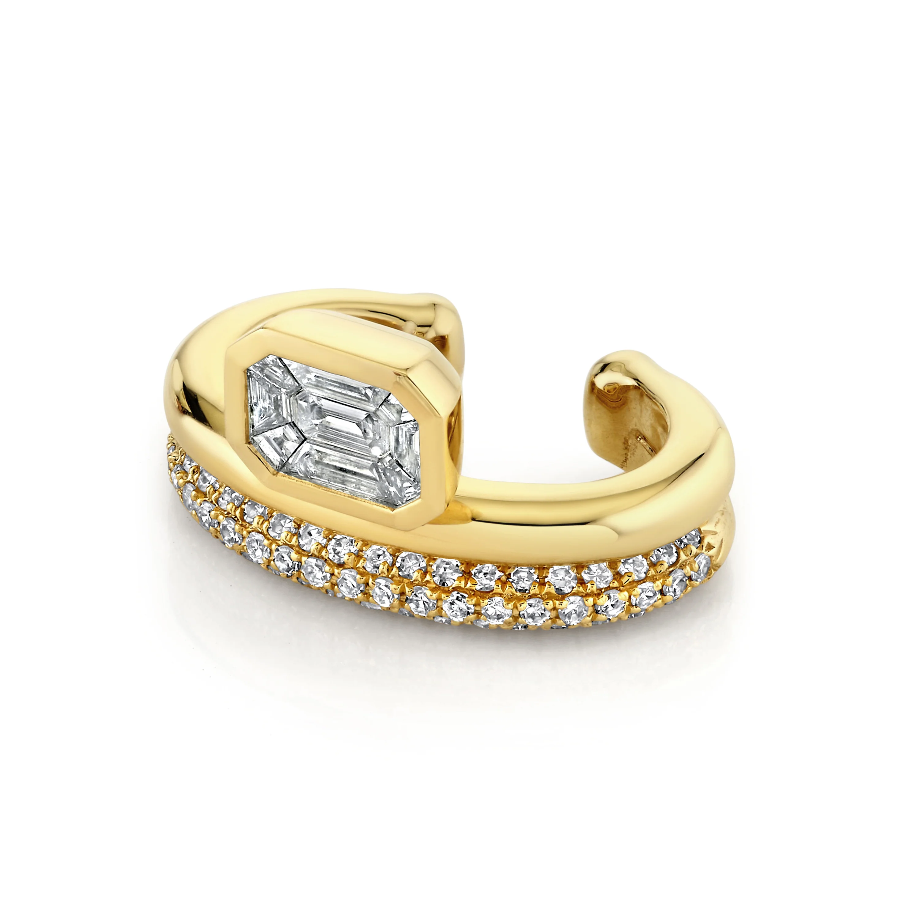 READY TO SHIP DIAMOND FLOATING BEZEL EAR CUFF - Image 3