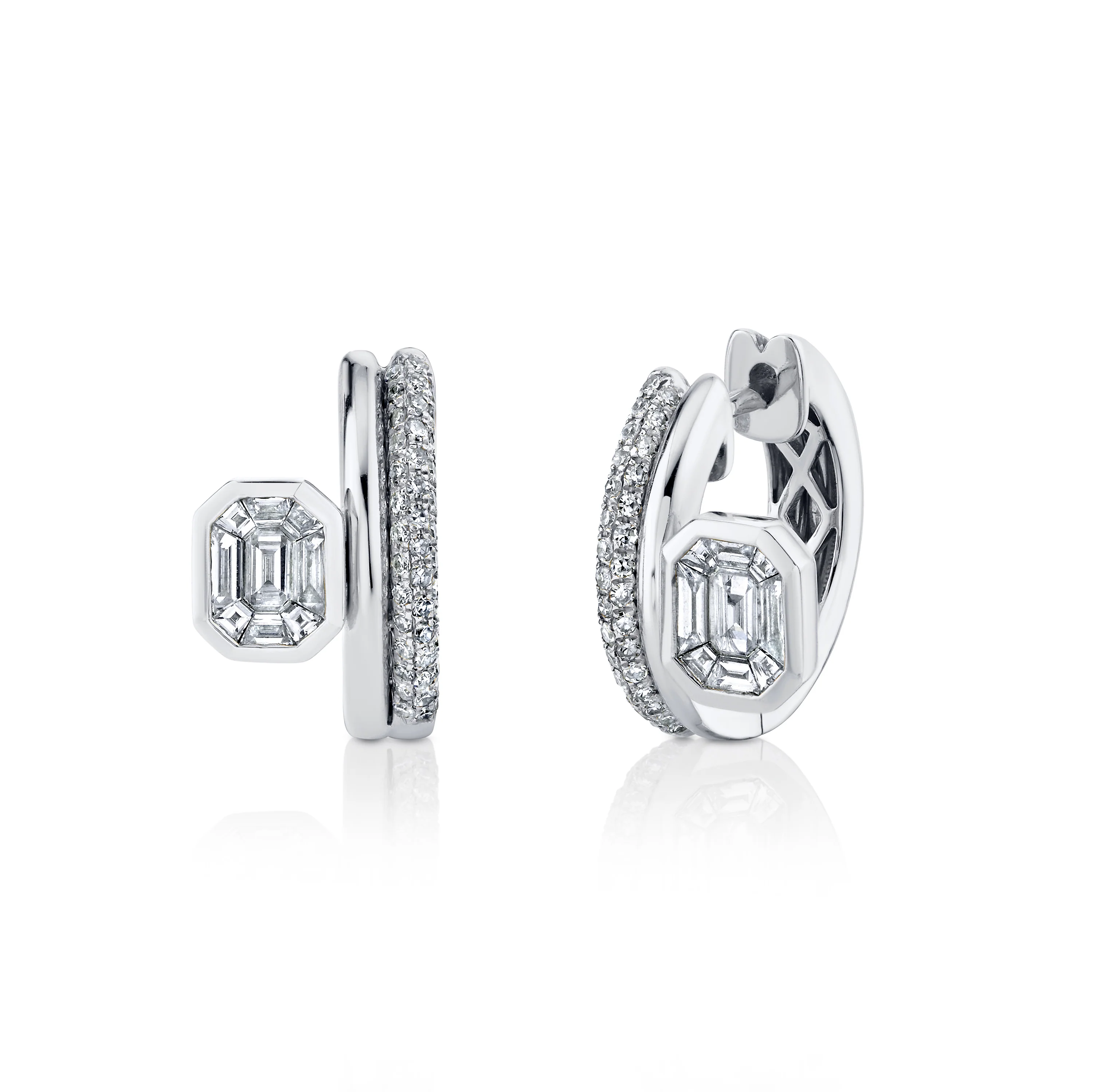 READY TO SHIP DIAMOND FLOATING BEZEL HUGGIES - Image 3