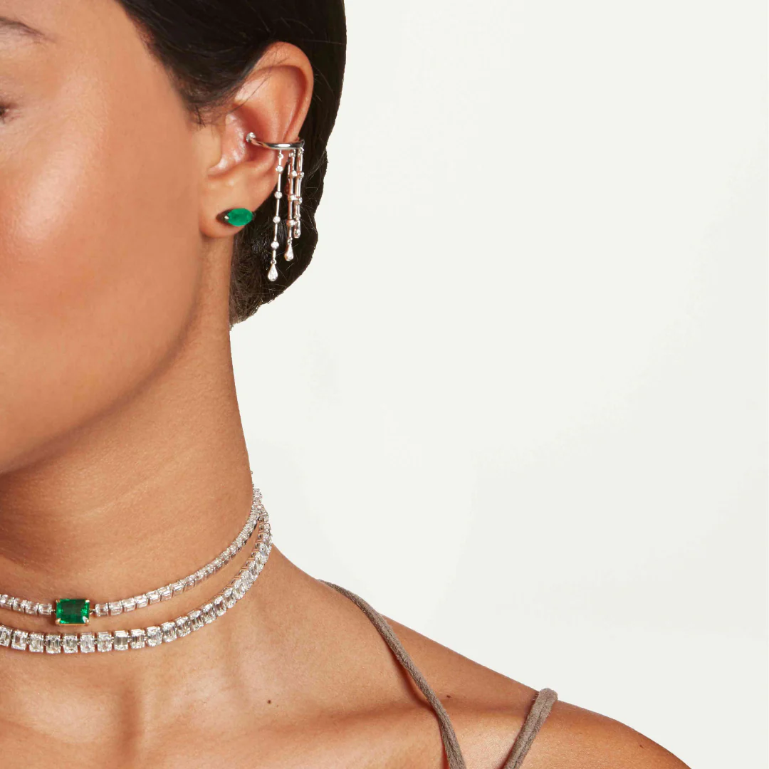 READY TO SHIP DIAMOND GRADUAL TEARDROP EAR CUFF - Image 2