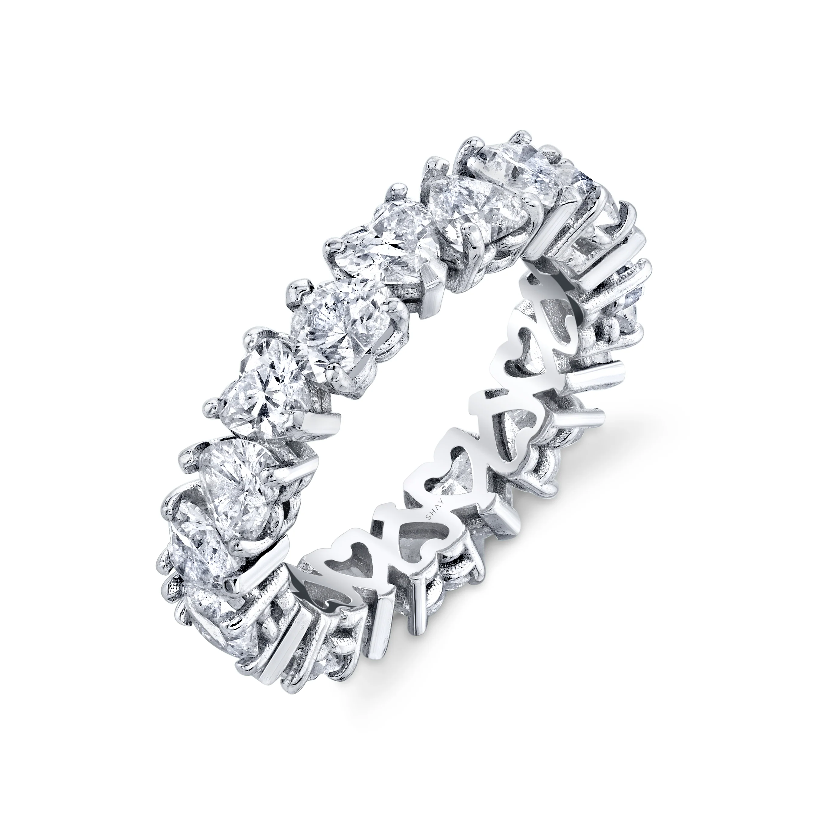 READY TO SHIP DIAMOND HEART ETERNITY BAND - Image 3
