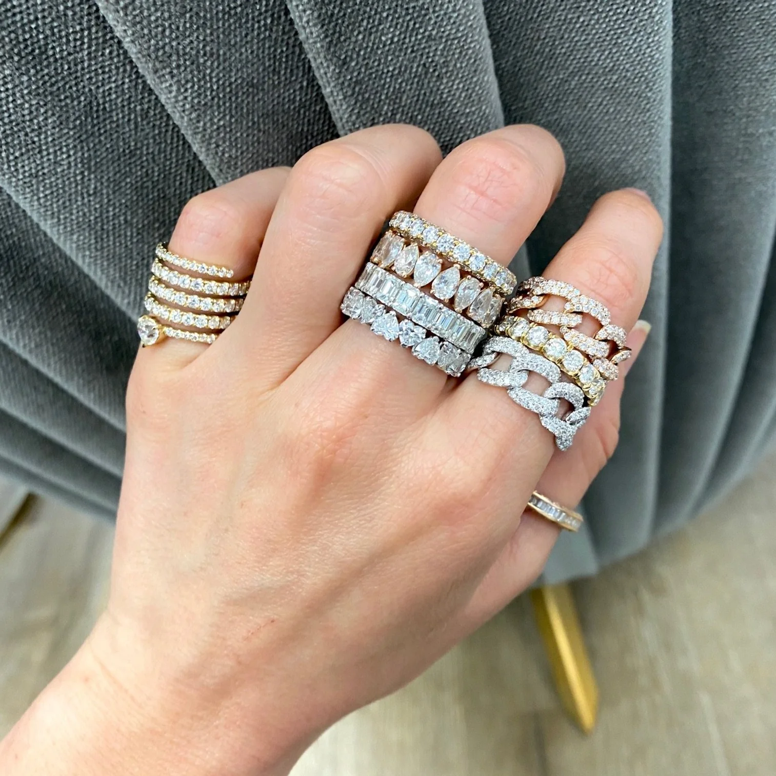READY TO SHIP DIAMOND HEART ETERNITY BAND - Image 4