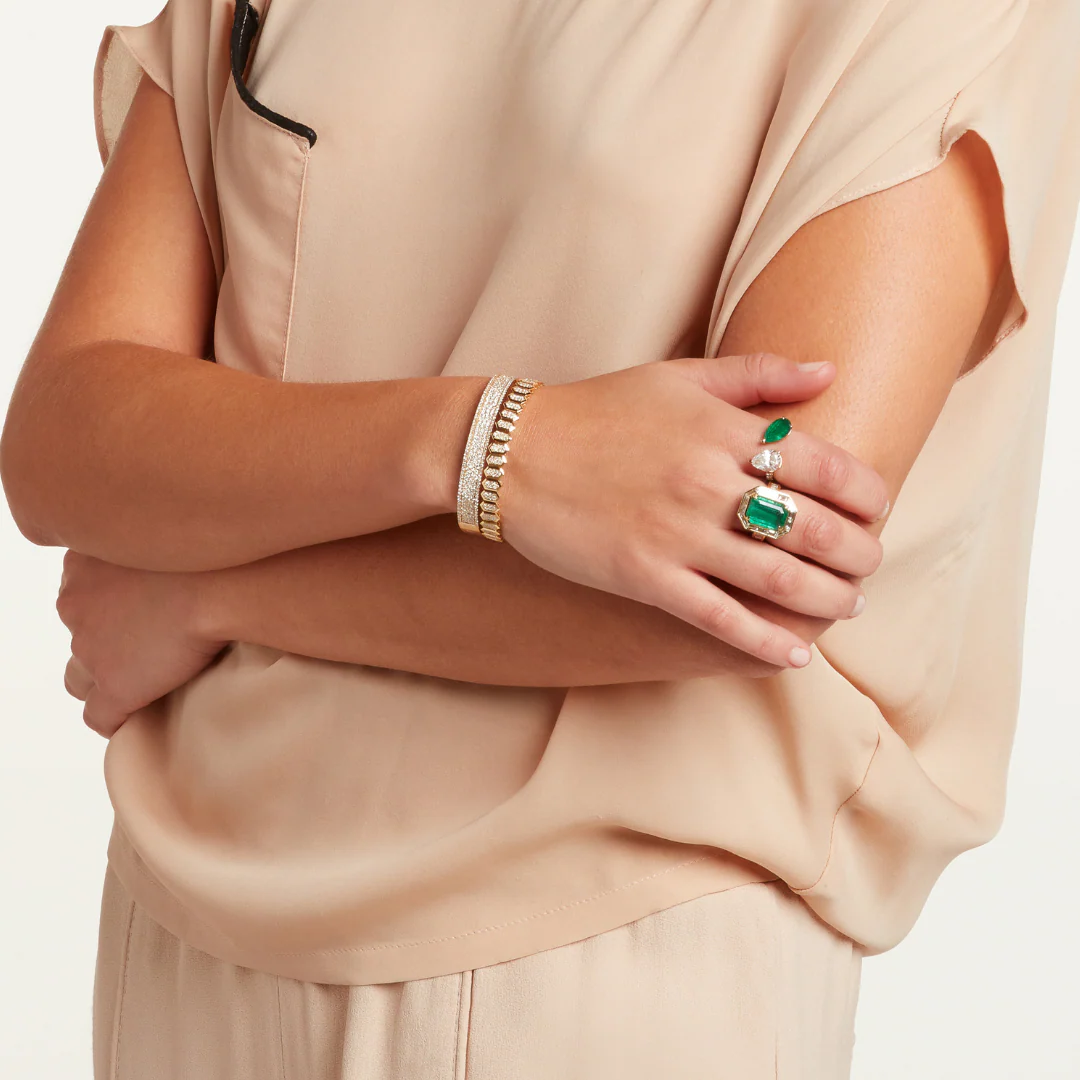 READY TO SHIP DIAMOND HEXAGON STRETCH BRACELET - Image 3