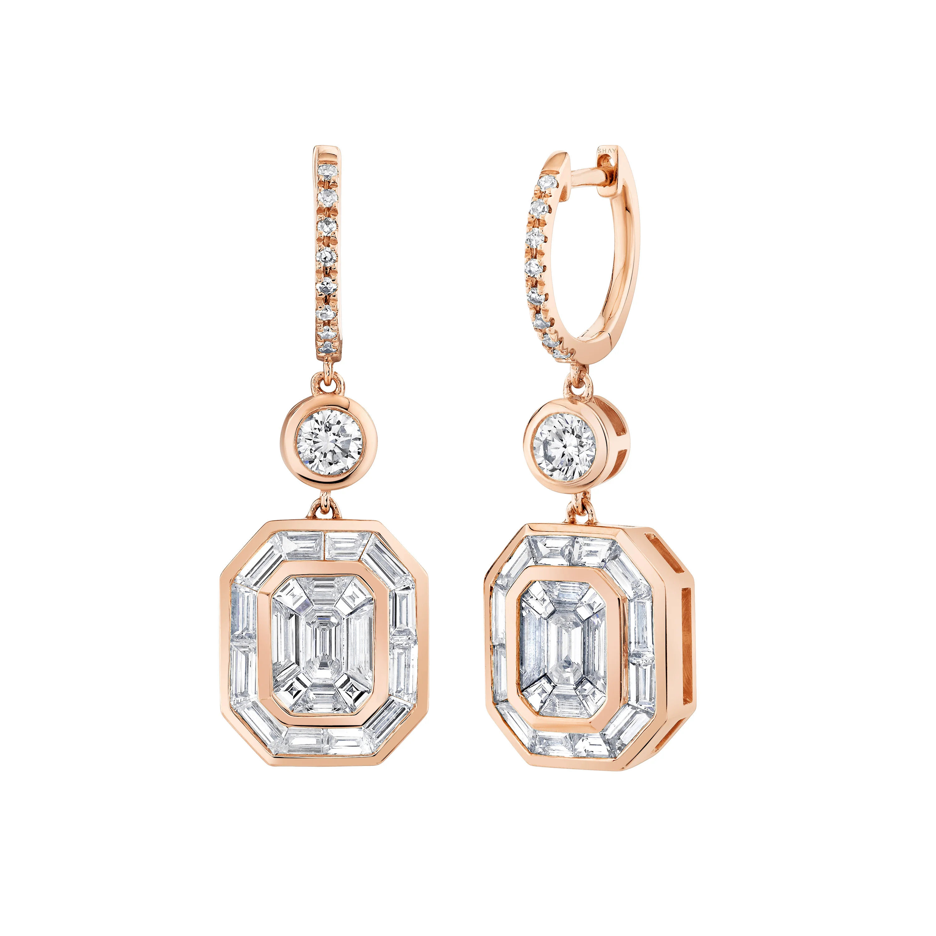 DIAMOND ILLUSION DROP EARRINGS - Image 4