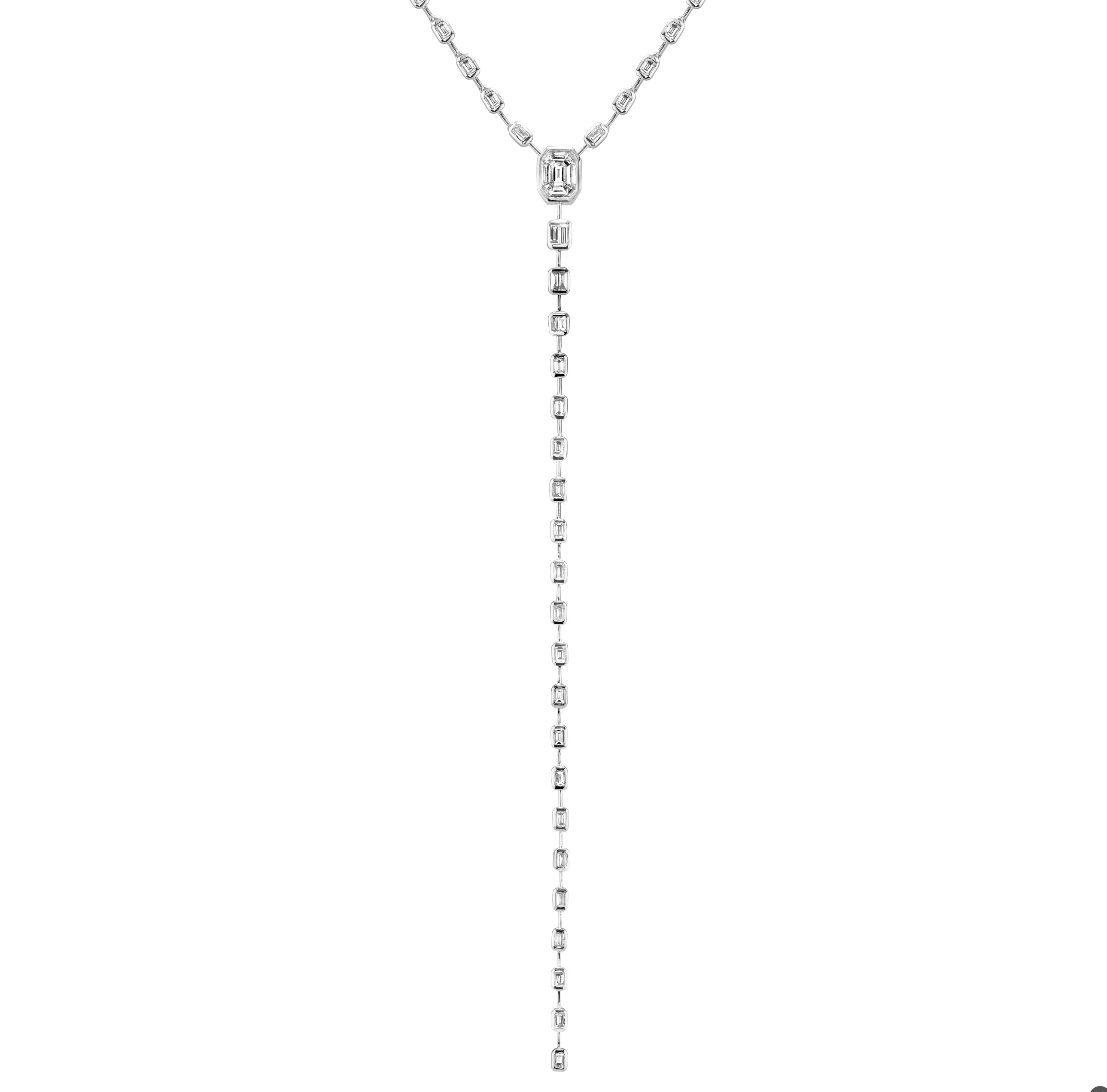 READY TO SHIP DIAMOND ILLUSION Y NECKLACE