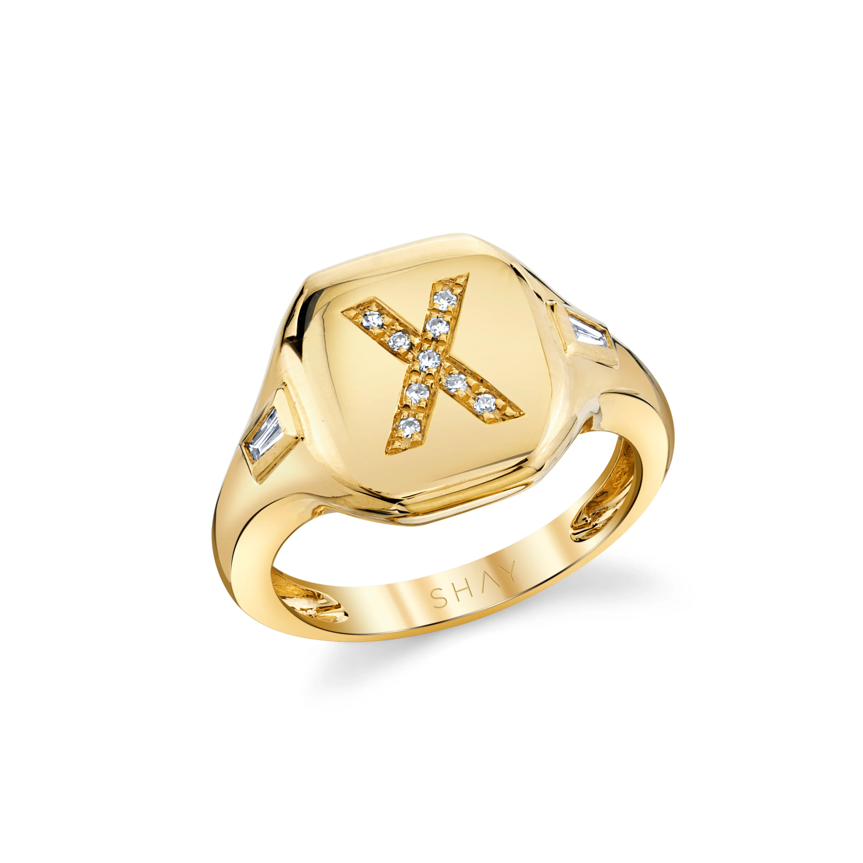 READY TO SHIP DIAMOND INITIAL PINKY RING - Image 10