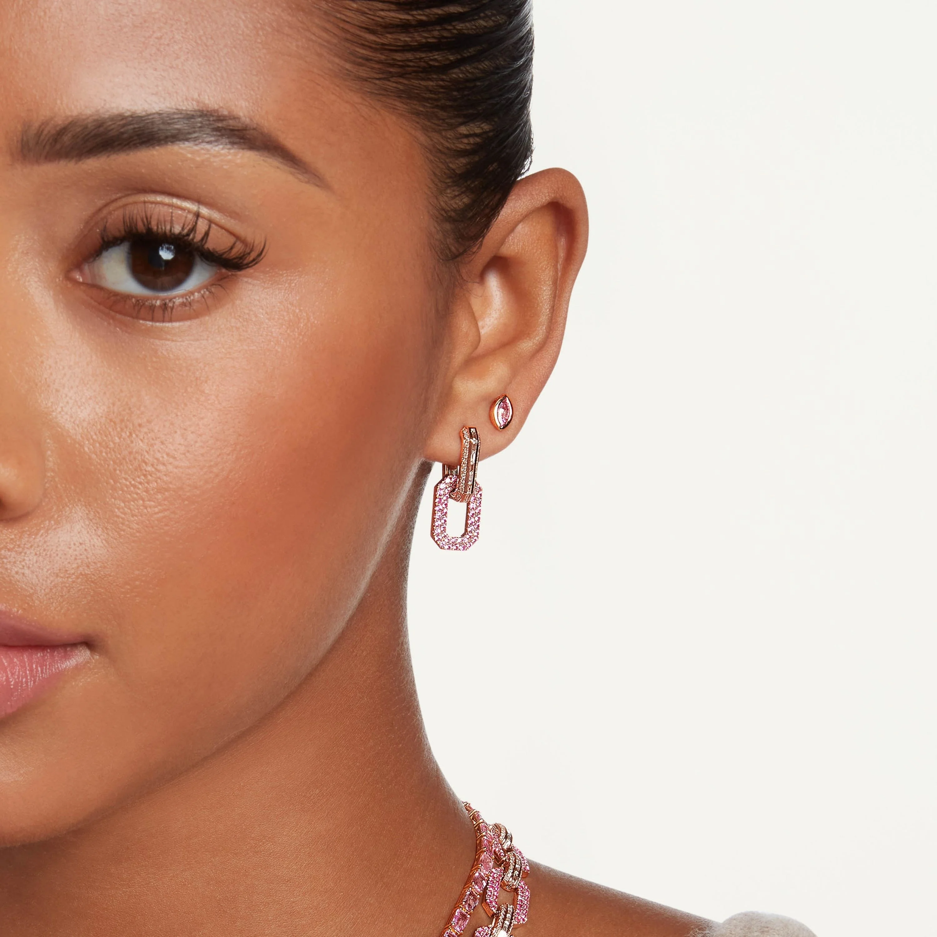 READY TO SHIP DIAMOND MARQUISE BEZEL STUDS - Image 3