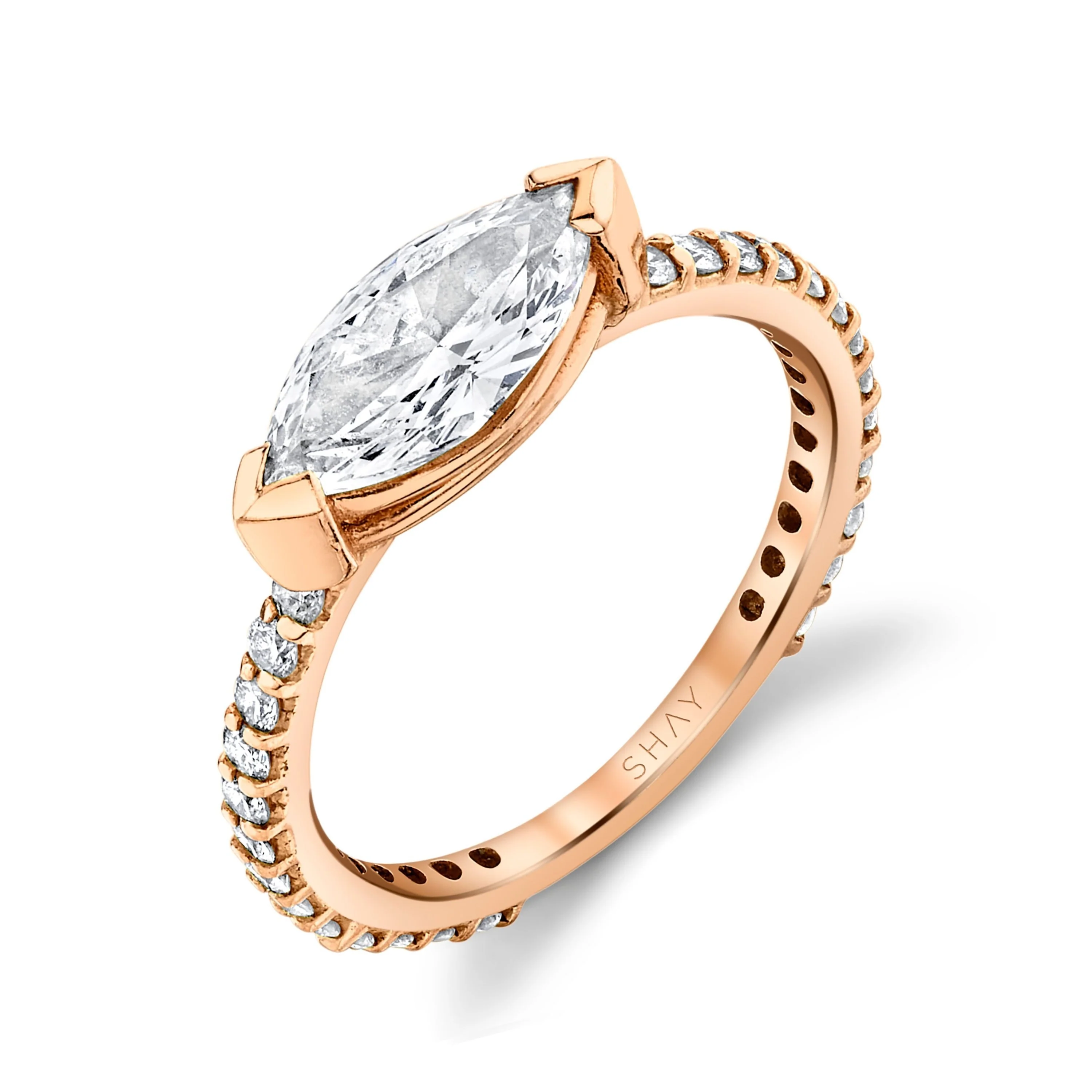 READY TO SHIP DIAMOND MARQUISE PINKY RING