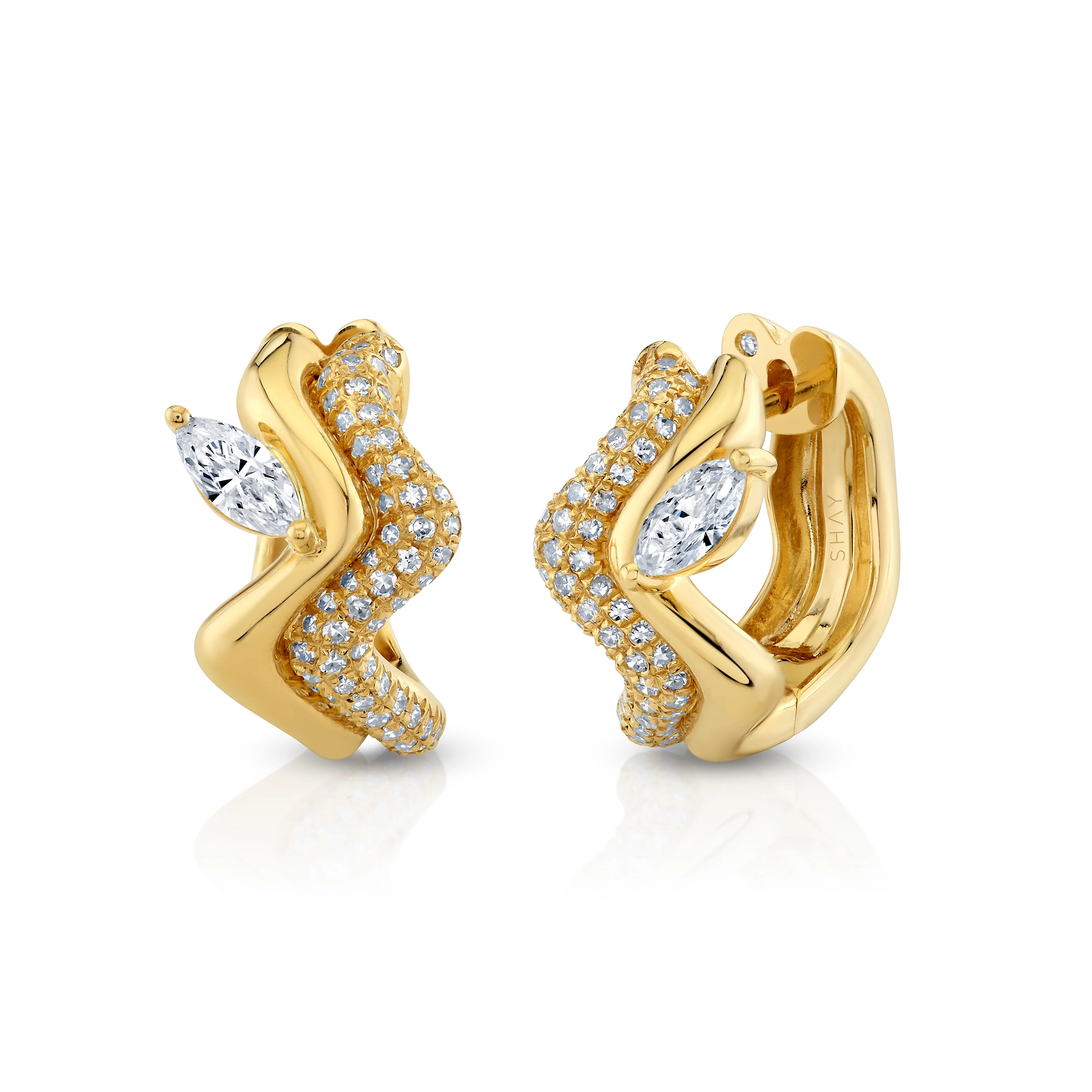 DIAMOND MARQUISE WAVE HUGGIES - Image 3