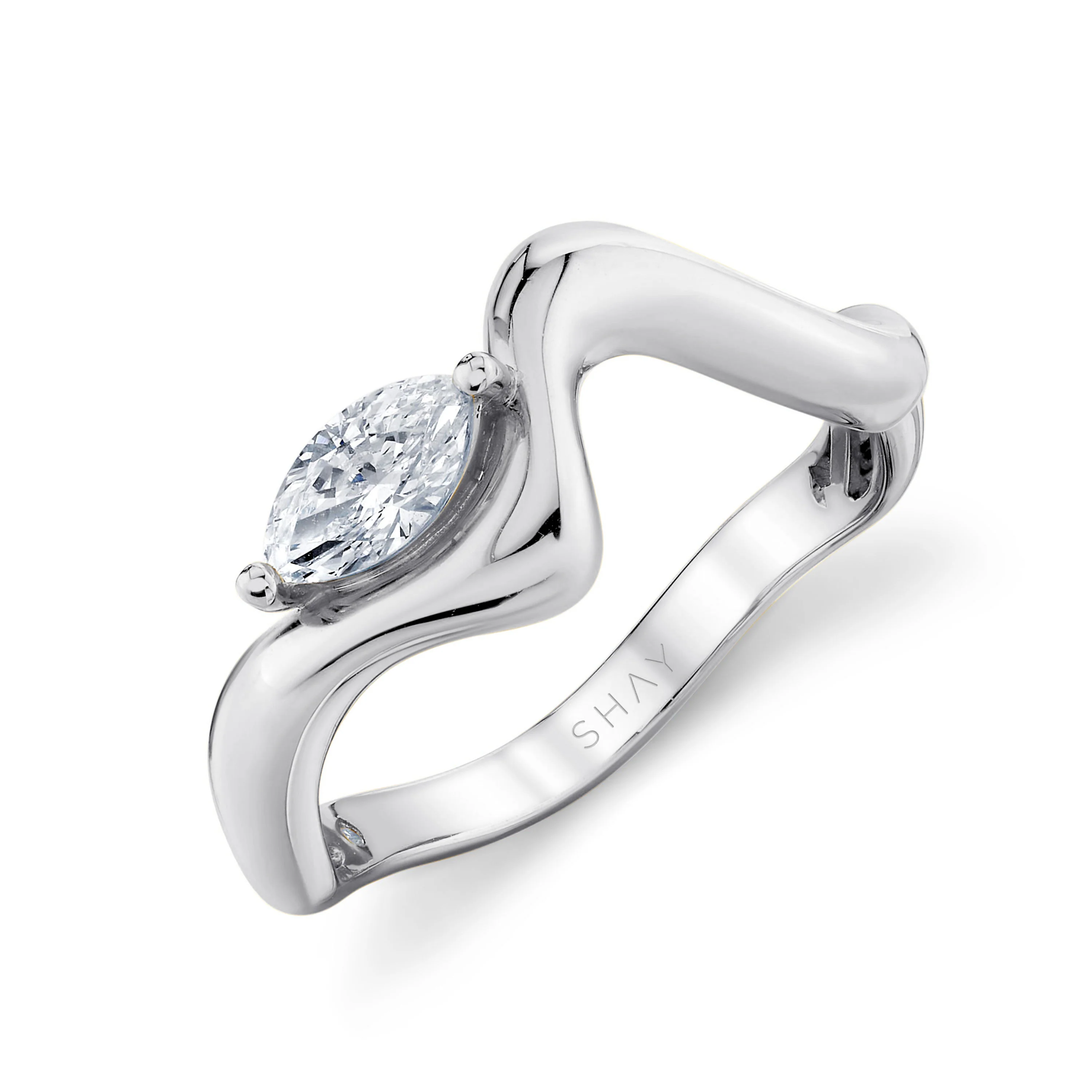 DIAMOND MARQUISE WAVE RING - Image 4