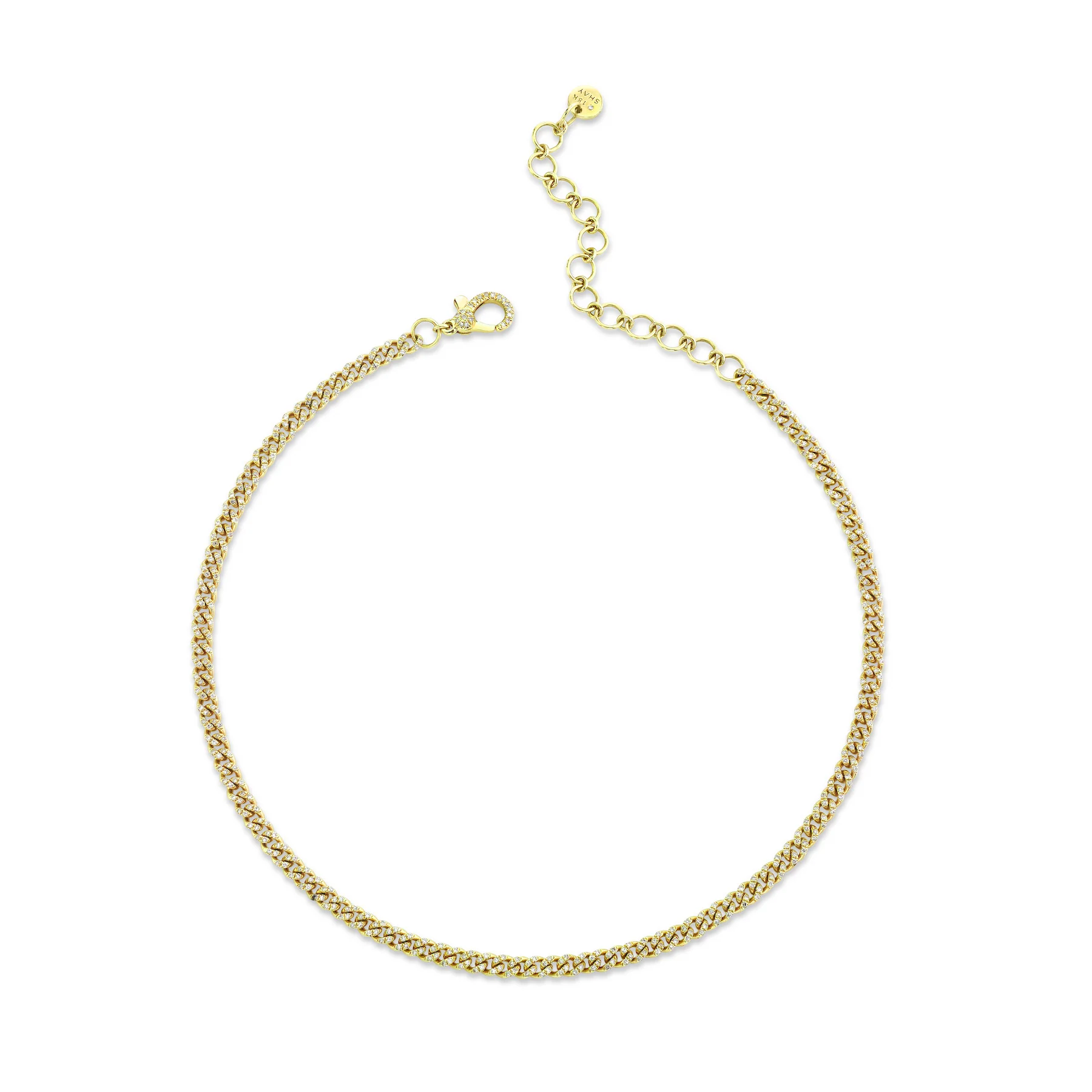 READY TO SHIP DIAMOND PAVE BABY LINK NECKLACE