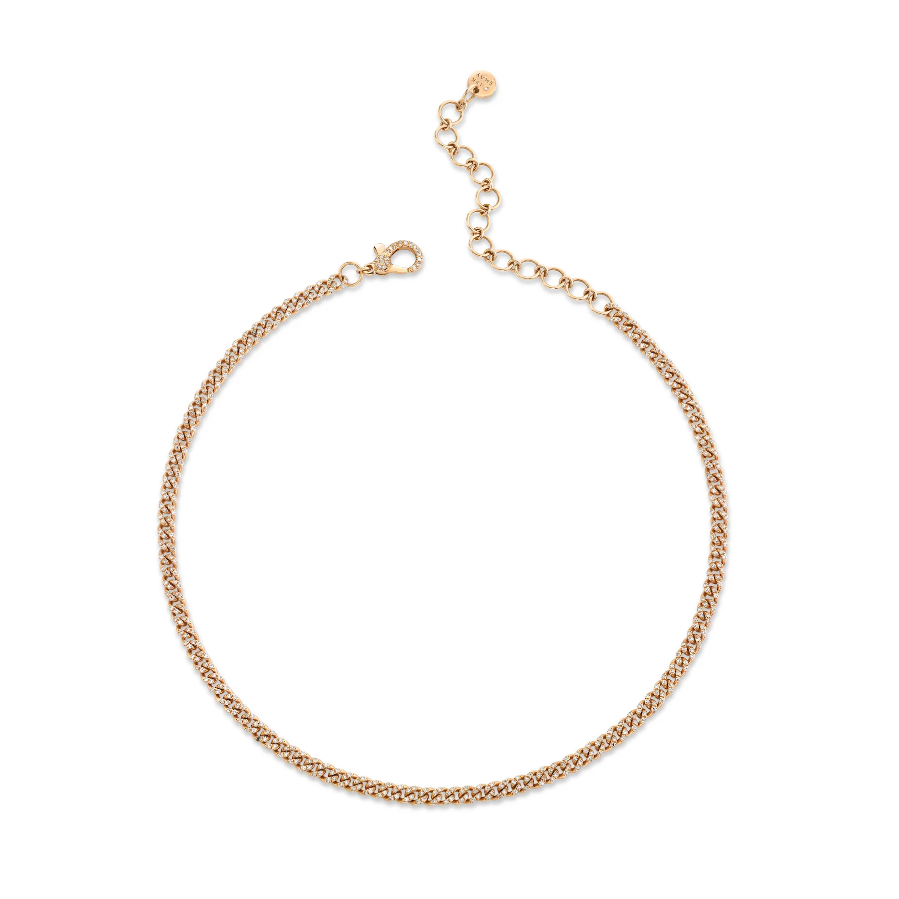 READY TO SHIP DIAMOND PAVE BABY LINK NECKLACE - Image 3