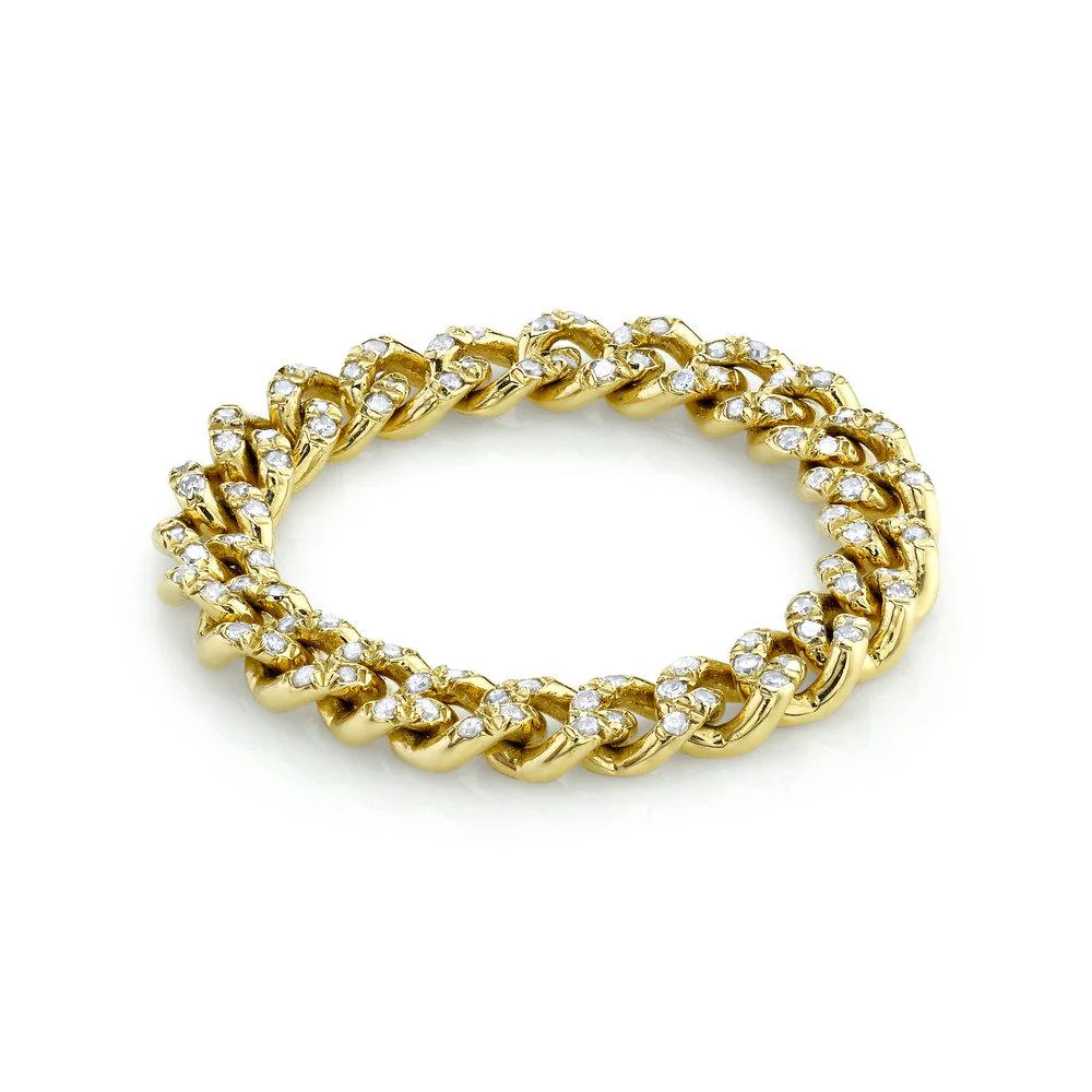 READY TO SHIP DIAMOND PAVE BABY LINK RING - Image 4