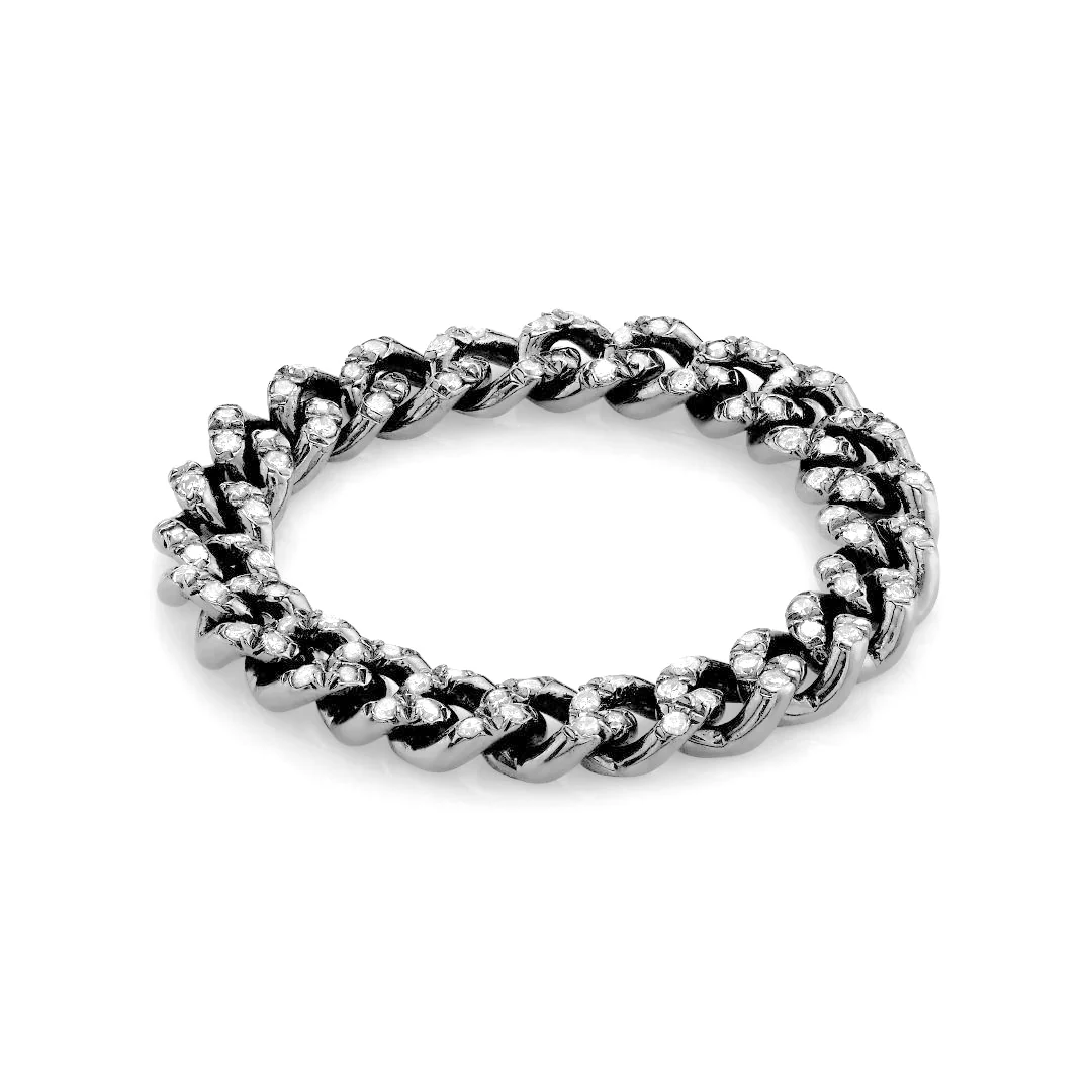 READY TO SHIP DIAMOND PAVE BABY LINK RING - Image 5