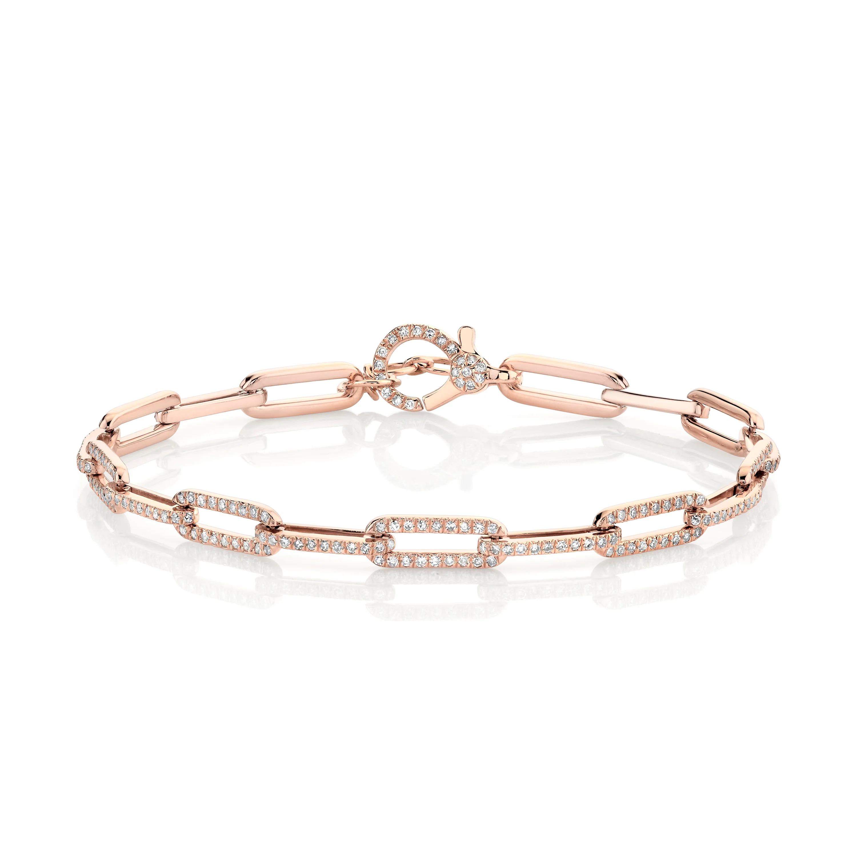 READY TO SHIP DIAMOND PAVE FLAT CABLE LINK BRACELET - Image 4