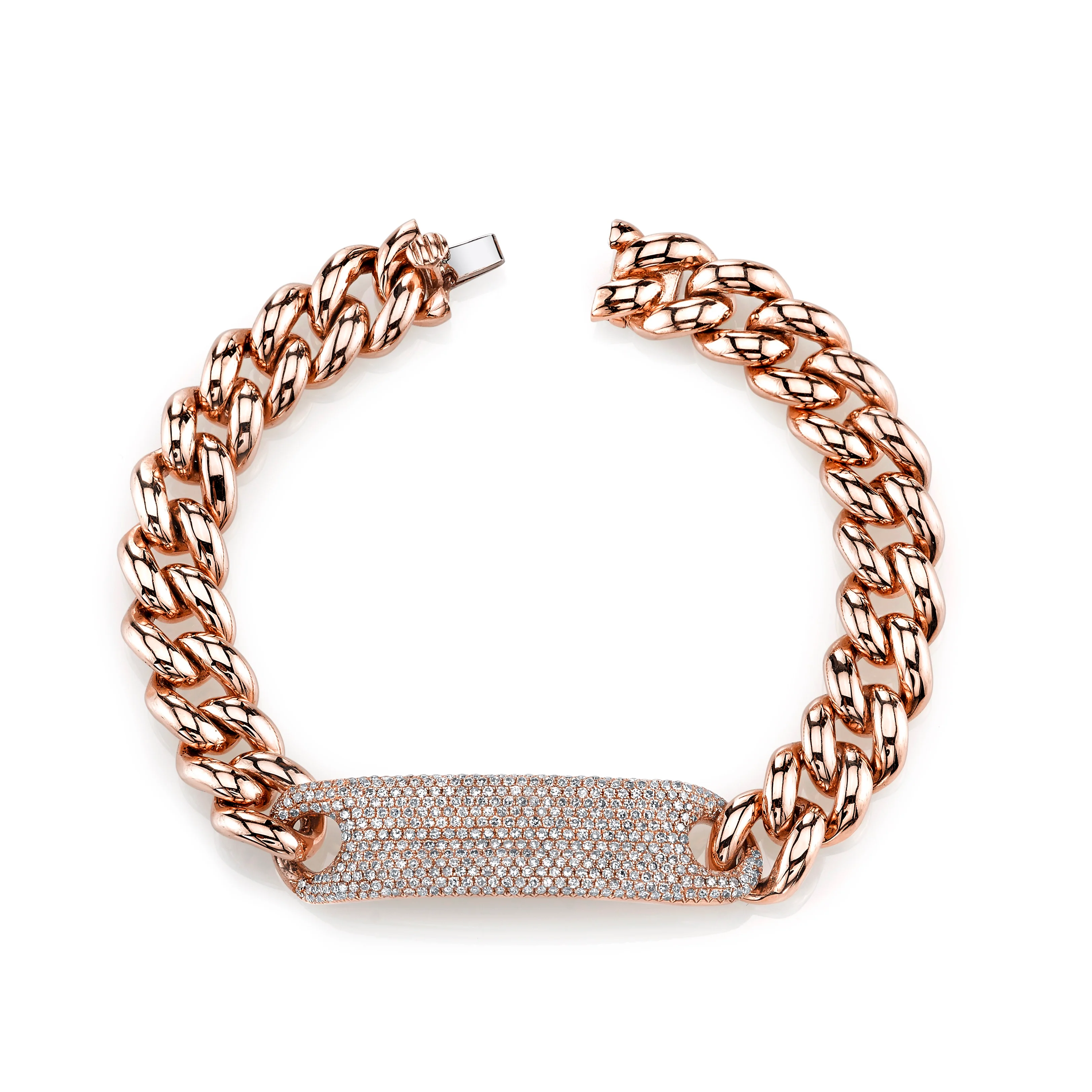READY TO SHIP DIAMOND PAVE ID ESSENTIAL LINK BRACELET