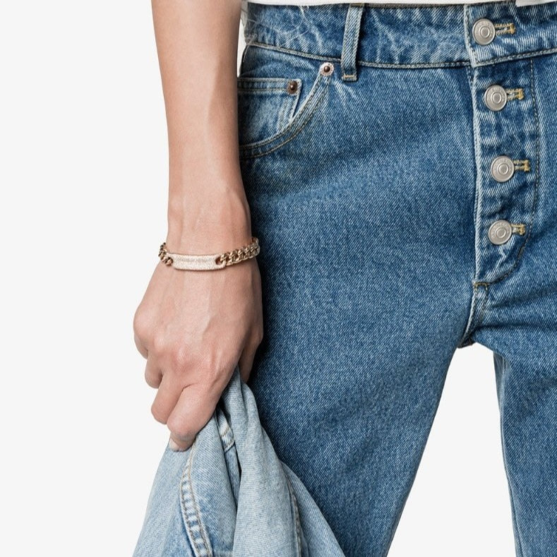READY TO SHIP DIAMOND PAVE ID ESSENTIAL LINK BRACELET - Image 3