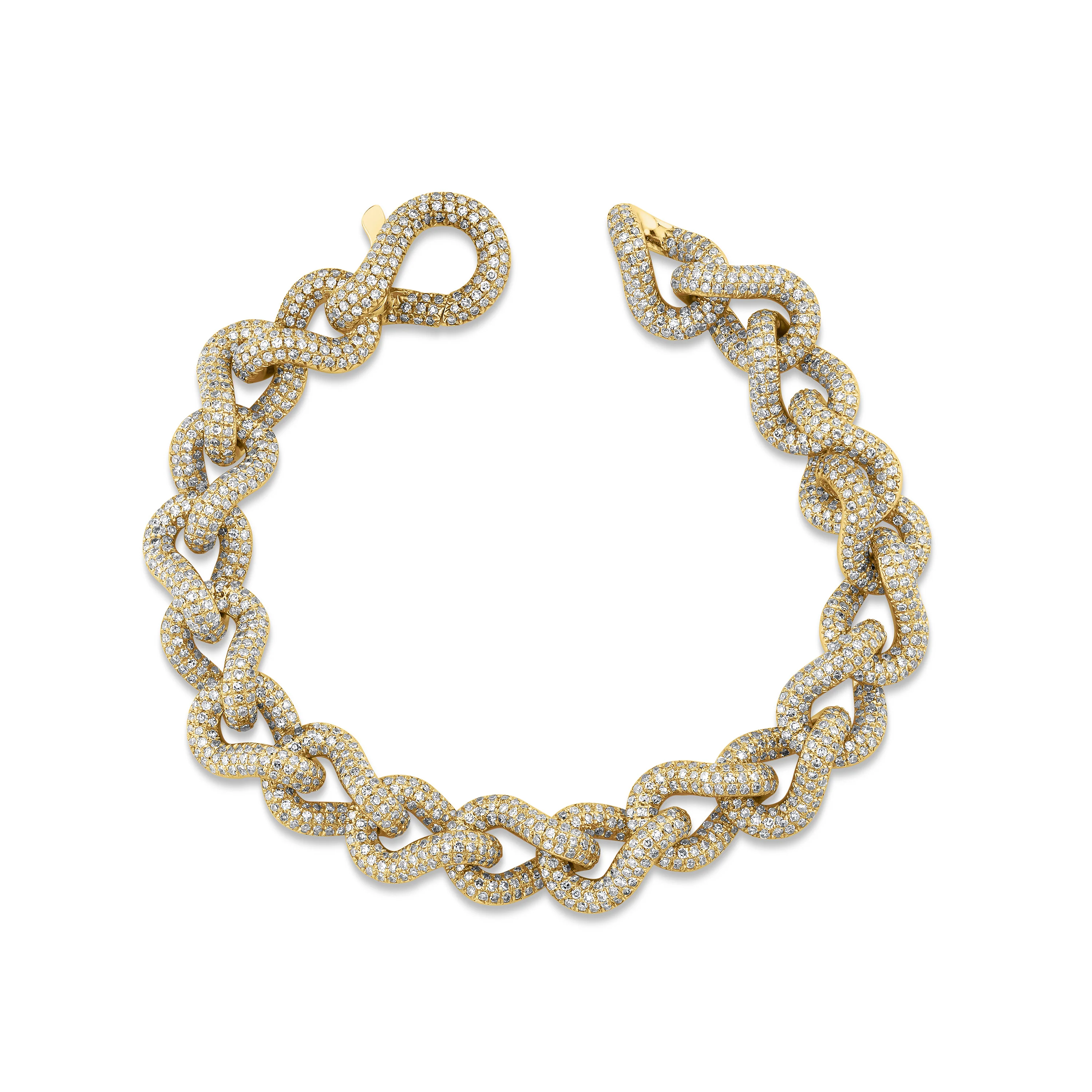 READY TO SHIP DIAMOND PAVE INFINITY LINK BRACELET - Image 3