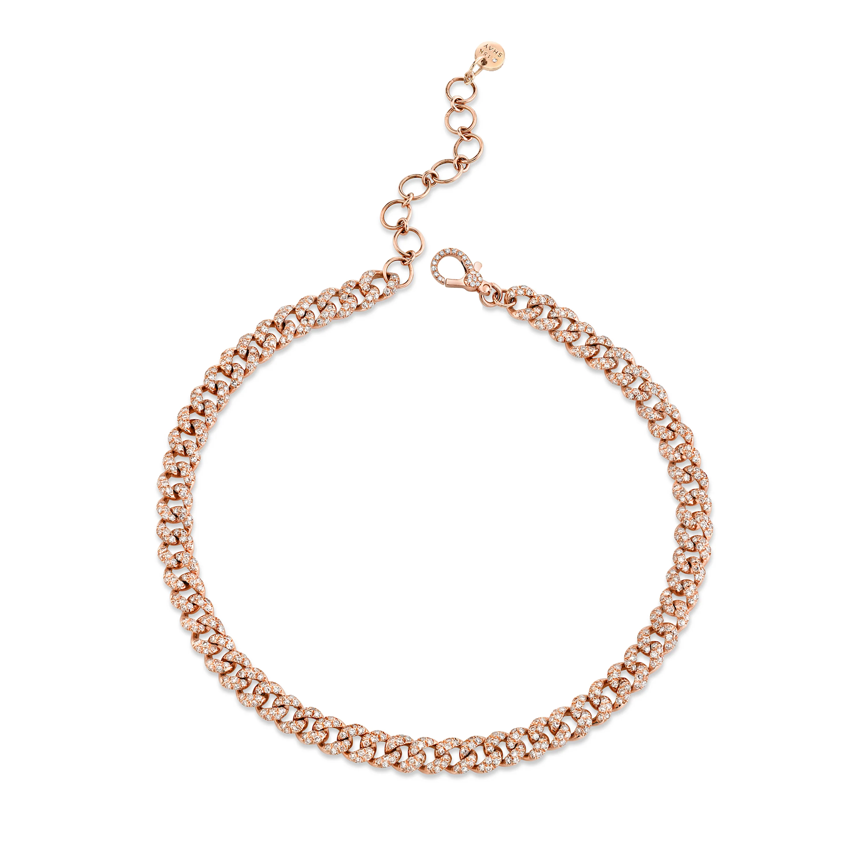 READY TO SHIP DIAMOND PAVE MINI LINK ANKLET - Image 3