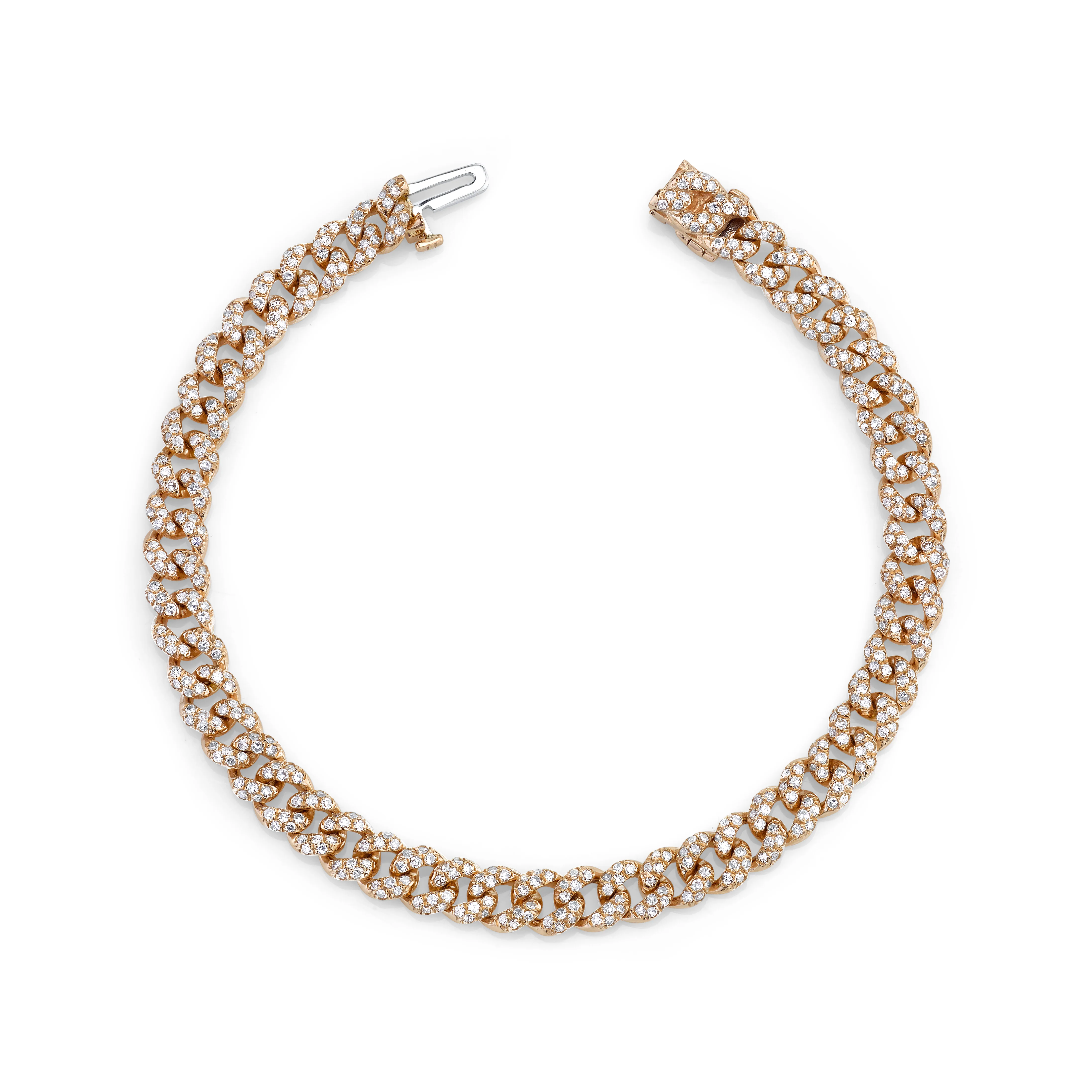 READY TO SHIP DIAMOND PAVE MINI LINK BRACELET - Image 4
